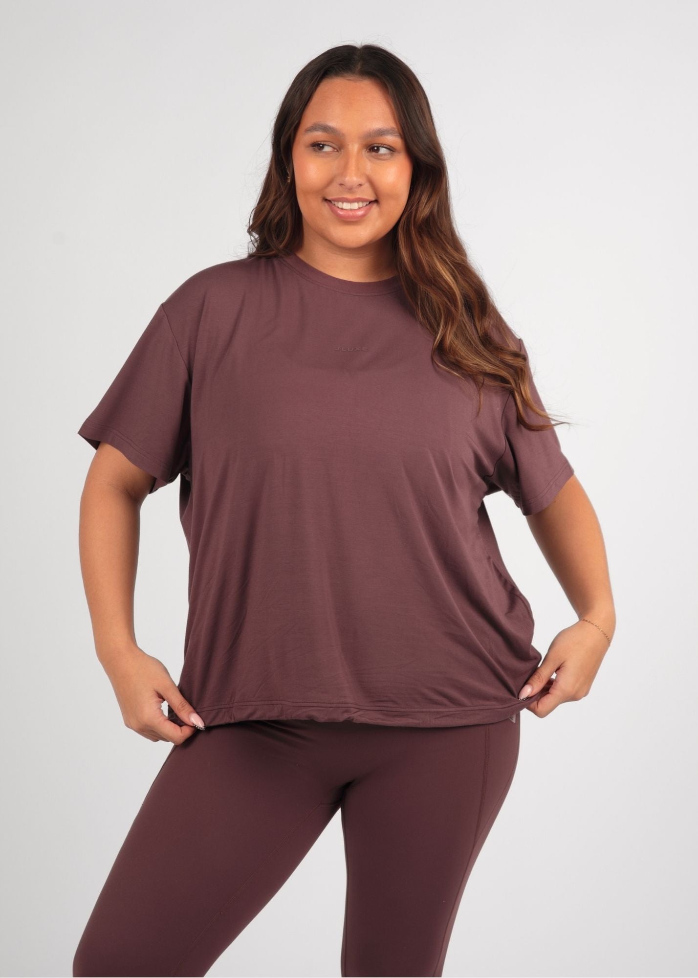 Ultra Soft Oversized Huckleberry Multiway Tee