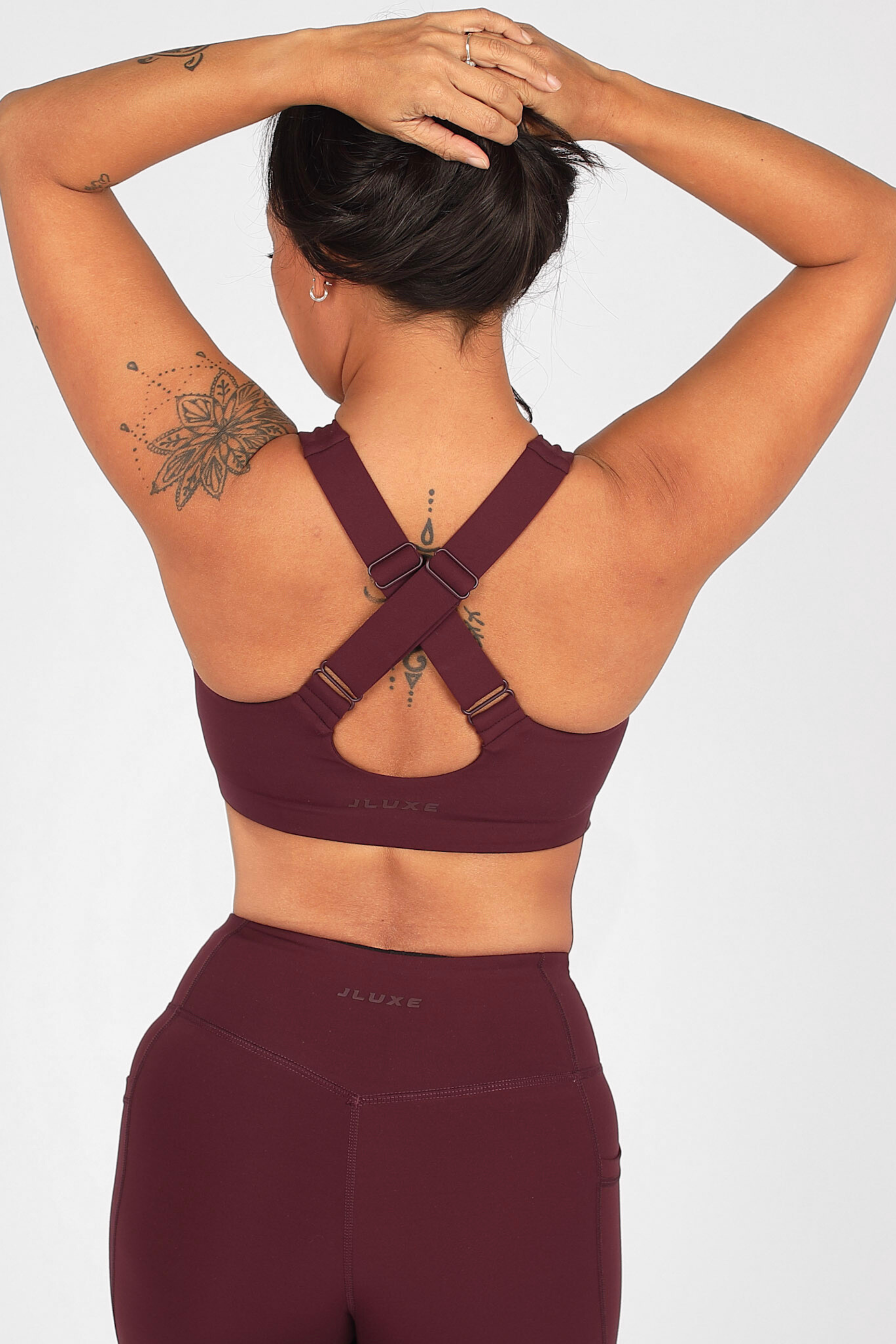 FormLuxe Rosewood Zip Sports Bra