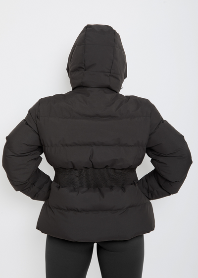 Contour Short Black Puffer Coat