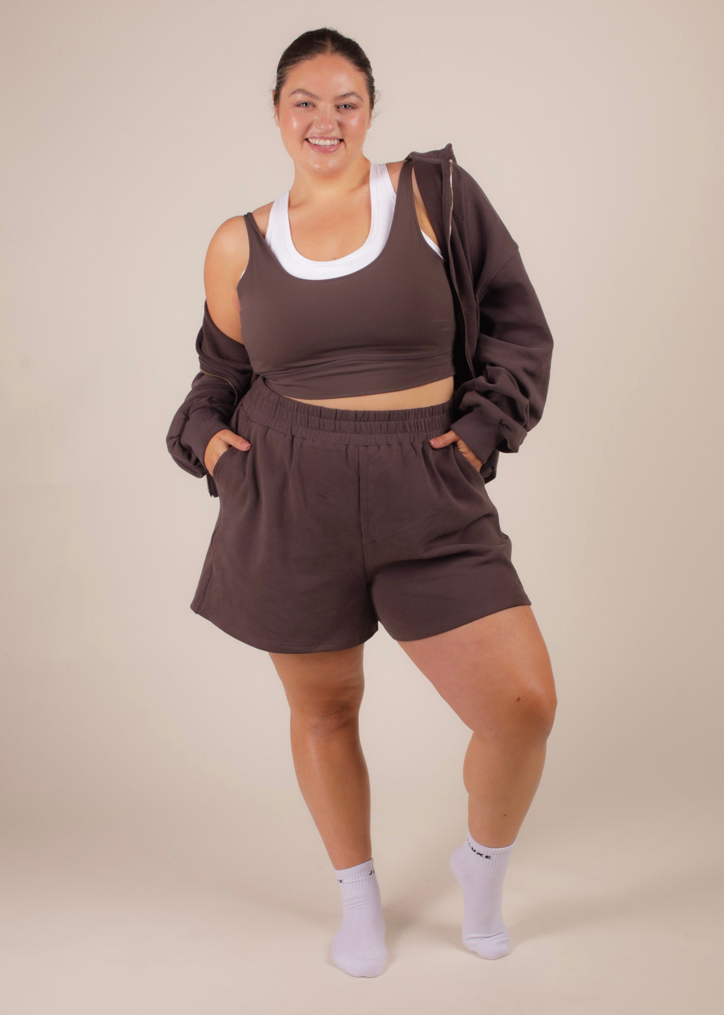 Ultra Soft Deep Mocha Club Sweatshorts
