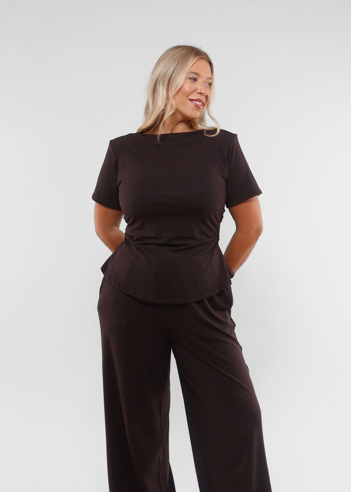 Refined Nara Structured Chocolate T-Shirt