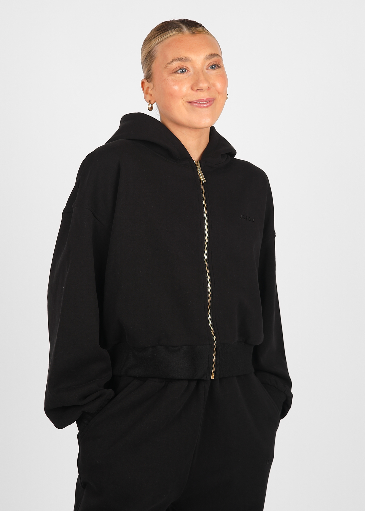 Ultra Soft Black Zip Hoodie