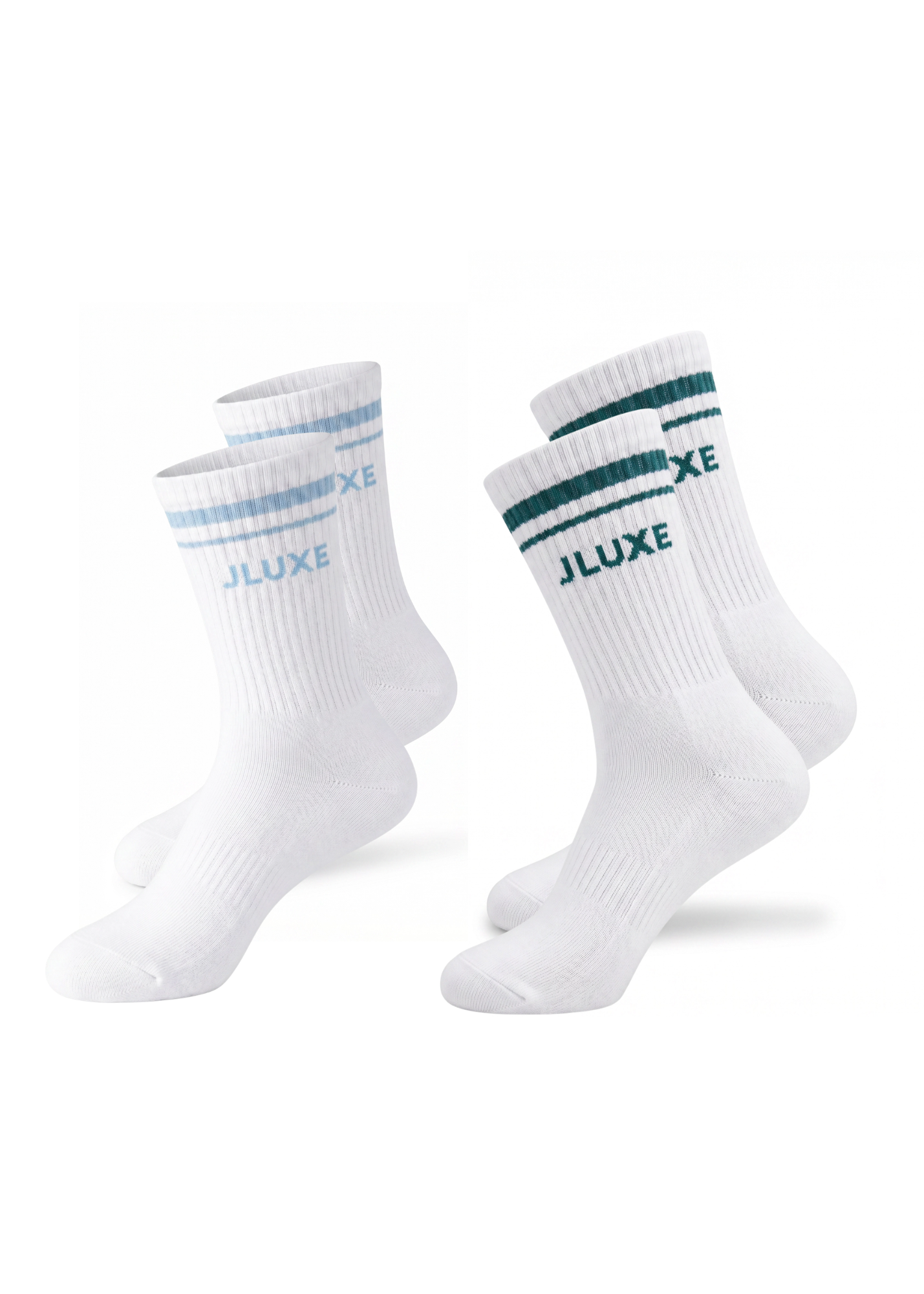 Crew Everyday Socks 2 Pack Deep Teal/Sky Blue