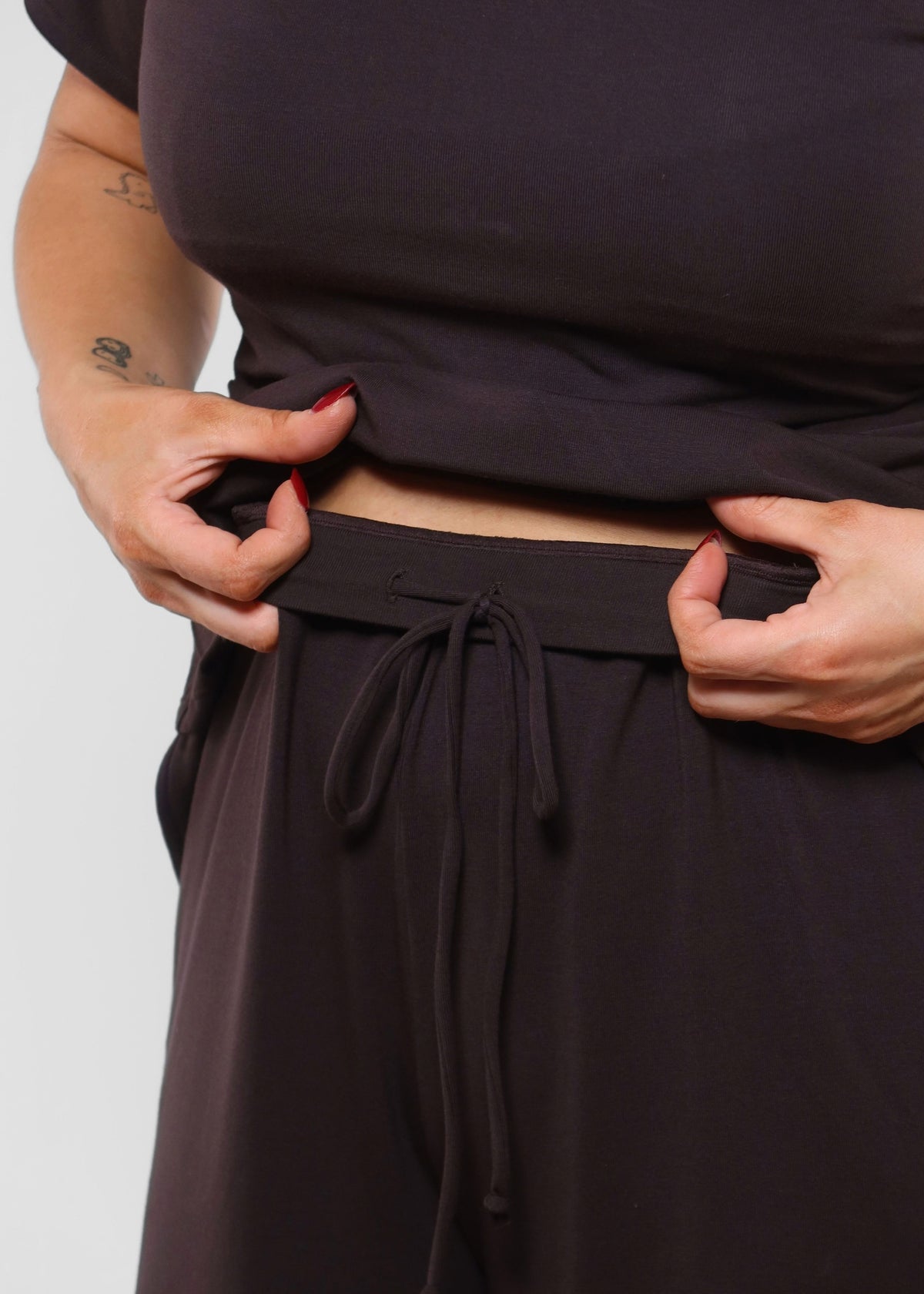 Refined Nara Wide Leg Chocolate Trouser
