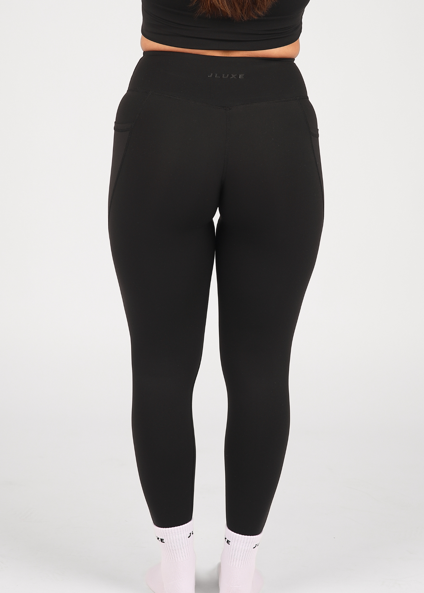 CloudLuxe Wrap Pocket Black Leggings