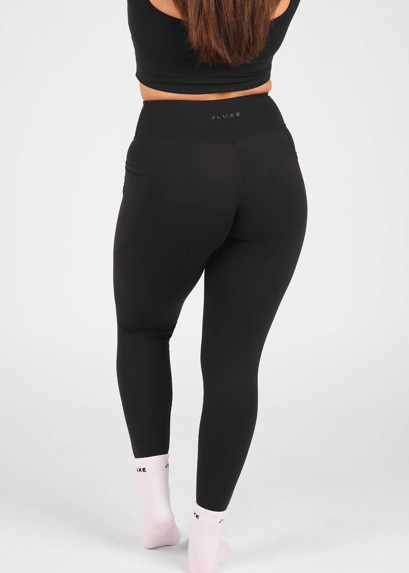 CloudLuxe Wrap Pocket Black Leggings