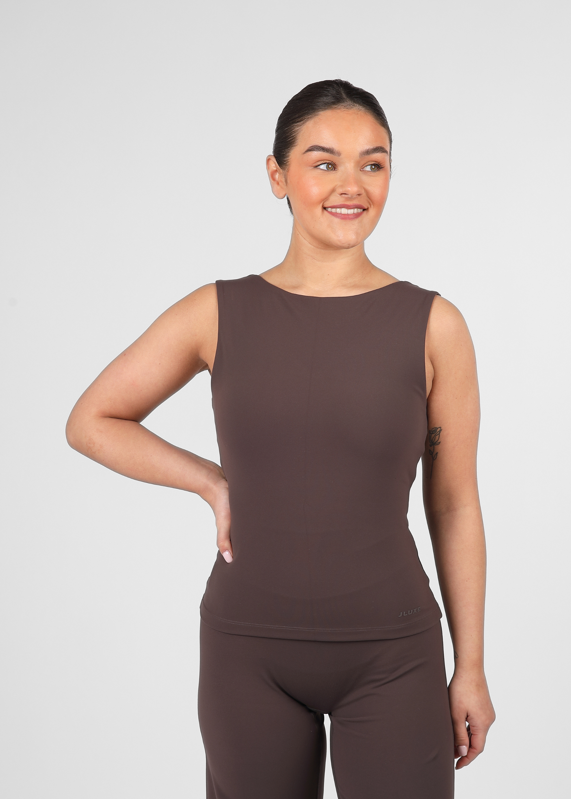 Soft Form Recycled Mocha Reversible Sweetheart Vest