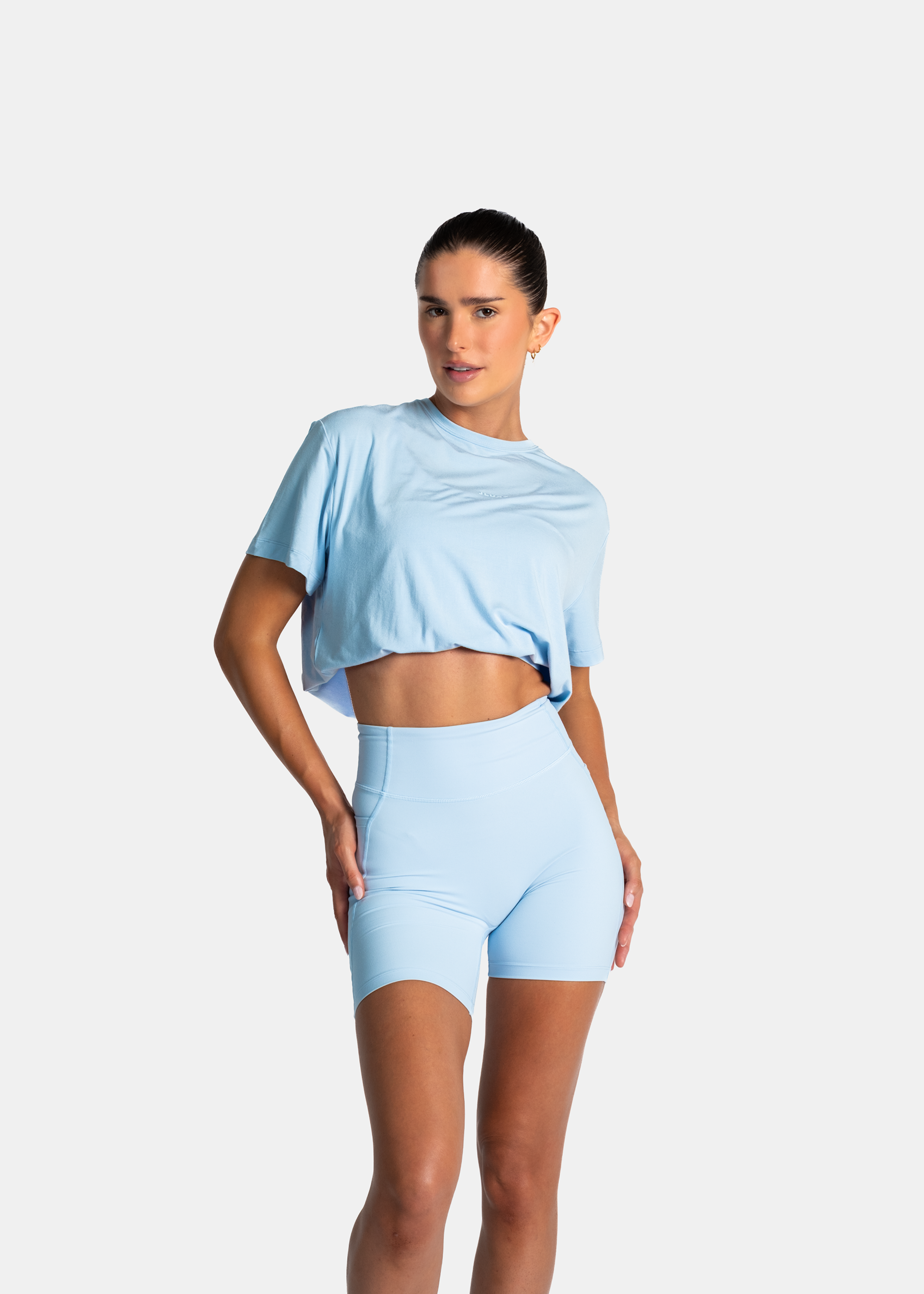 Soft Form Recycled Hybrid Sky Blue Pocket Cycling Short