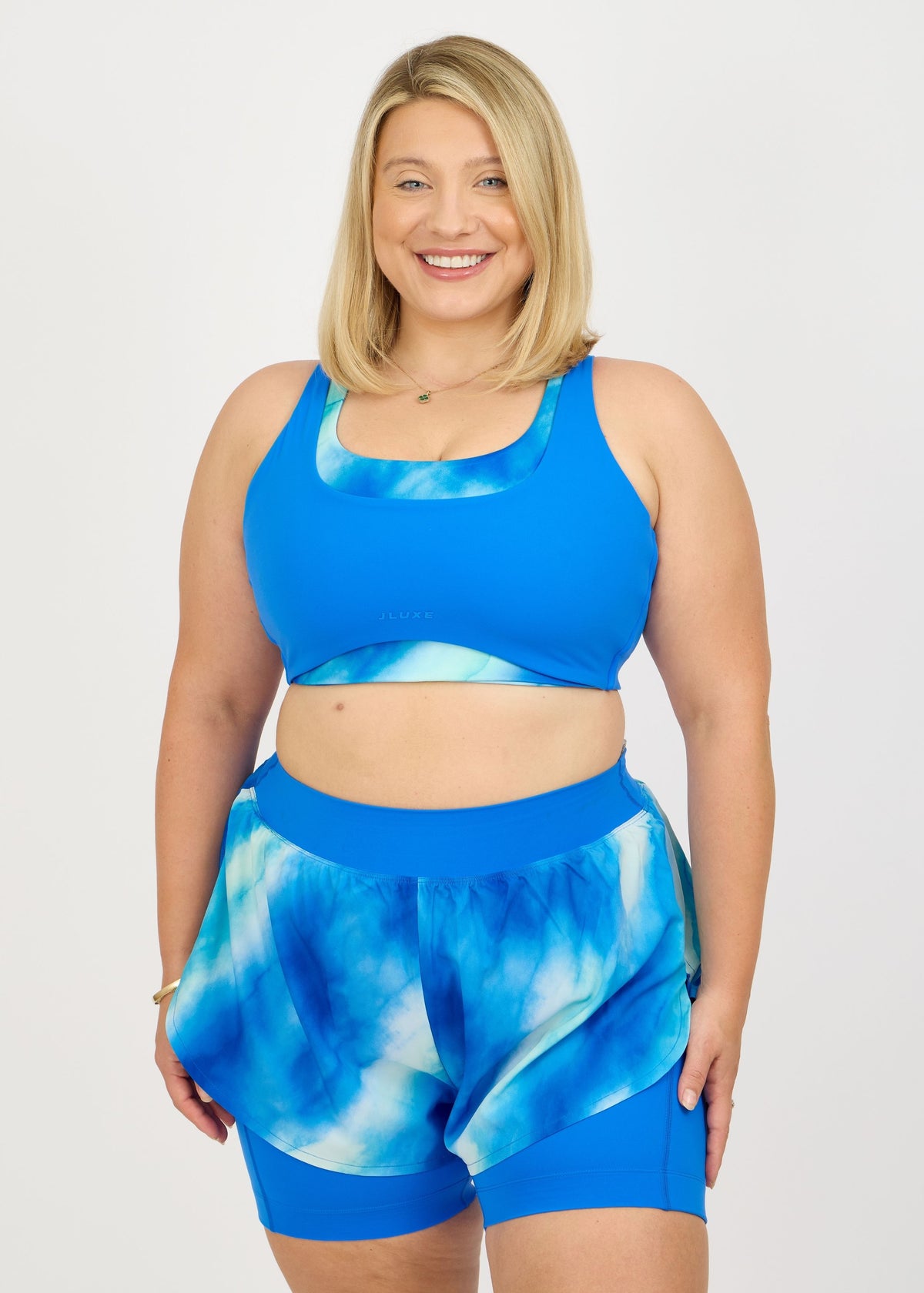 Soft Form Double Layer Ocean Blue/Seaglass Sports Bra