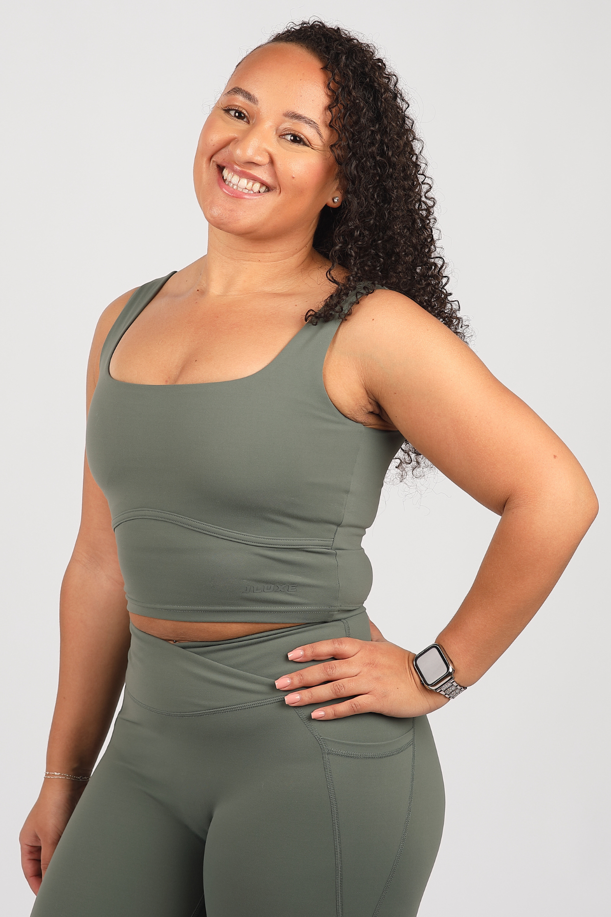 CloudLuxe Longline Deep Sage Sports Bra