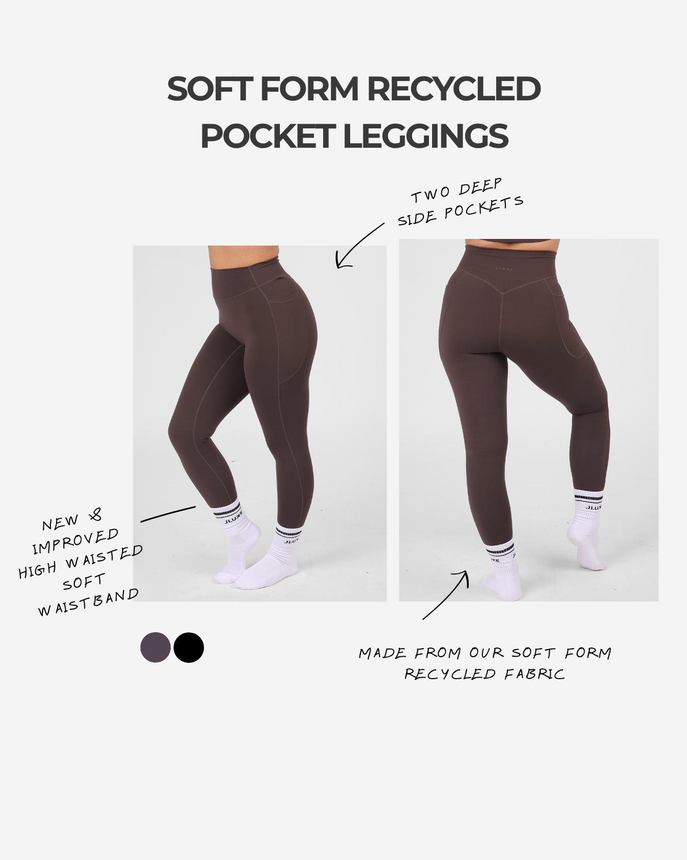 Soft Form Recycled Mocha Pocket Legging