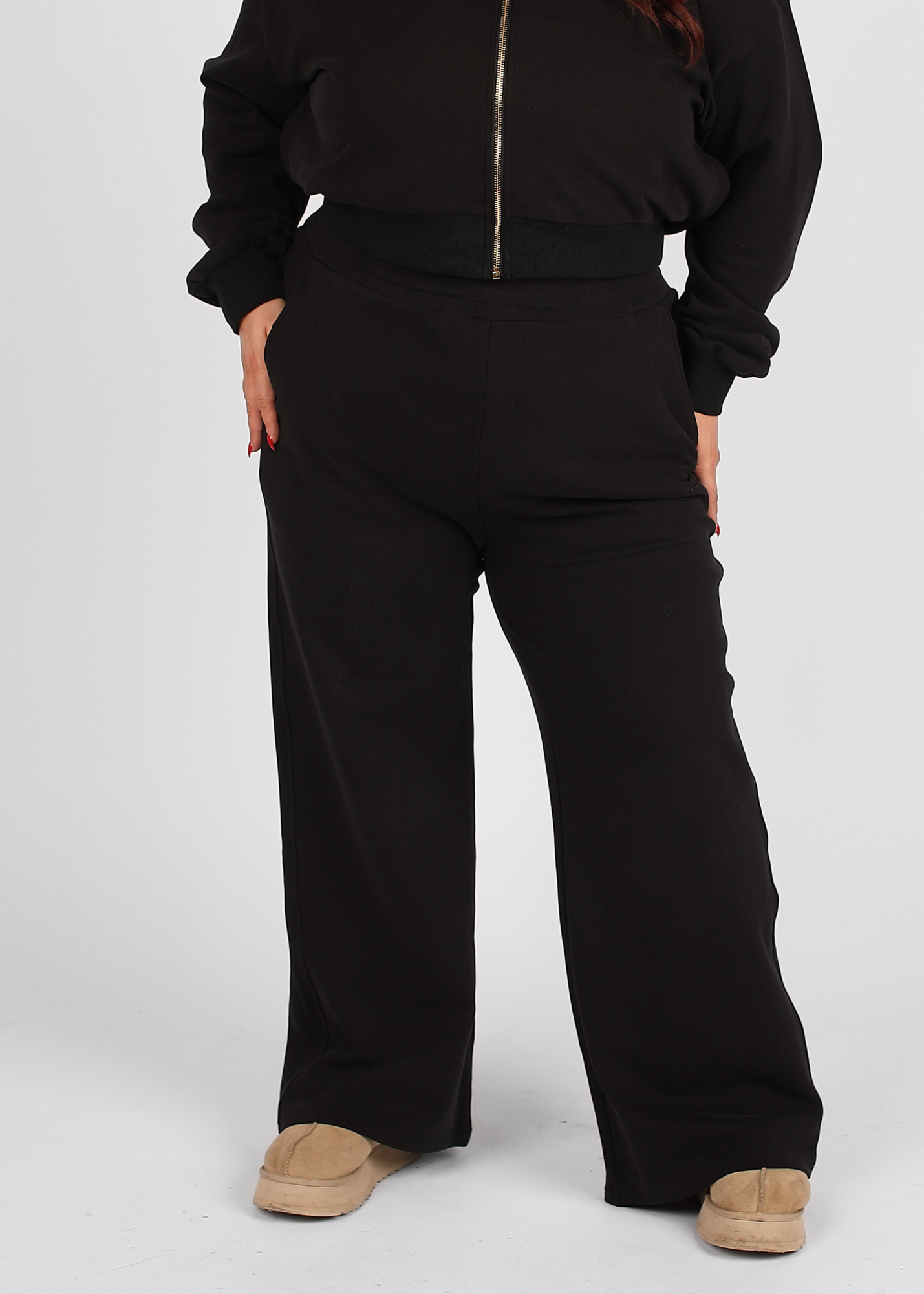 Ultra Soft Black Wide Leg Jogger