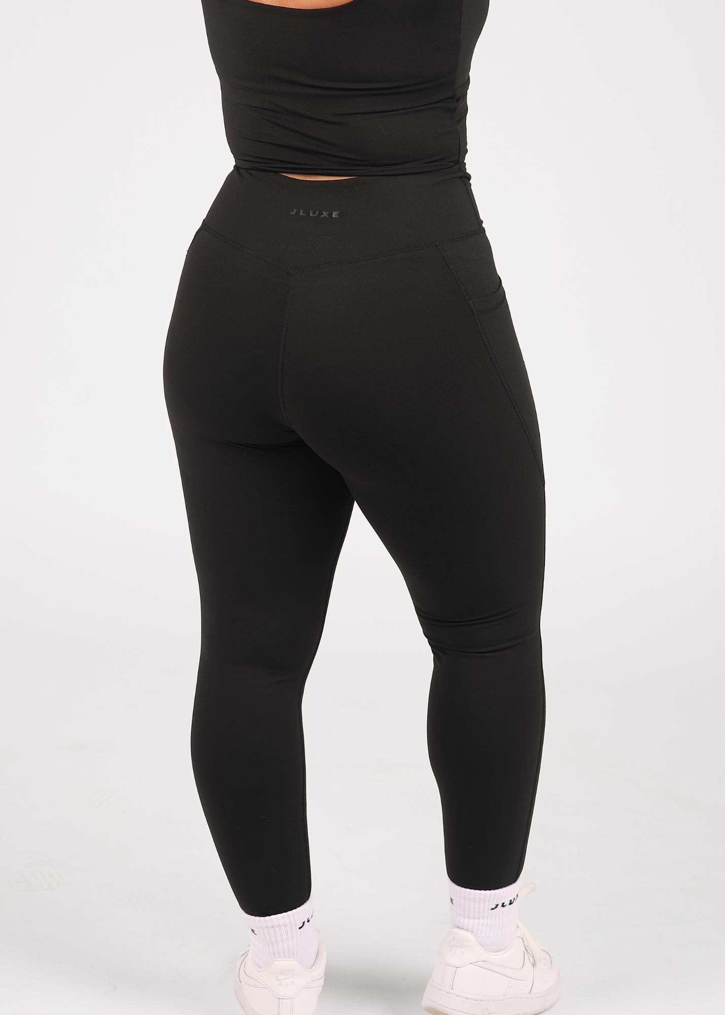 CloudLuxe Wrap Pocket Black Leggings