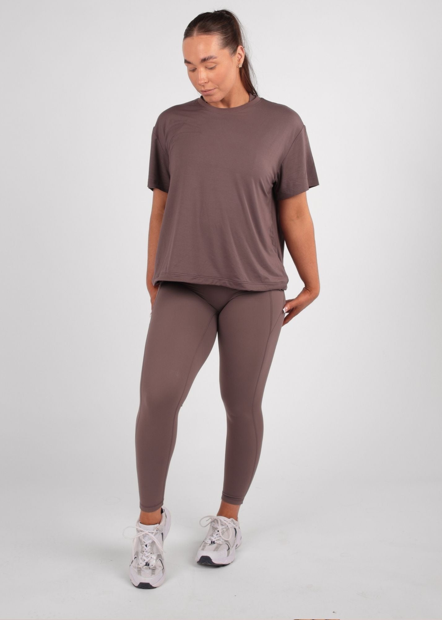 Ultra Soft Oversized Latte Multiway Tee