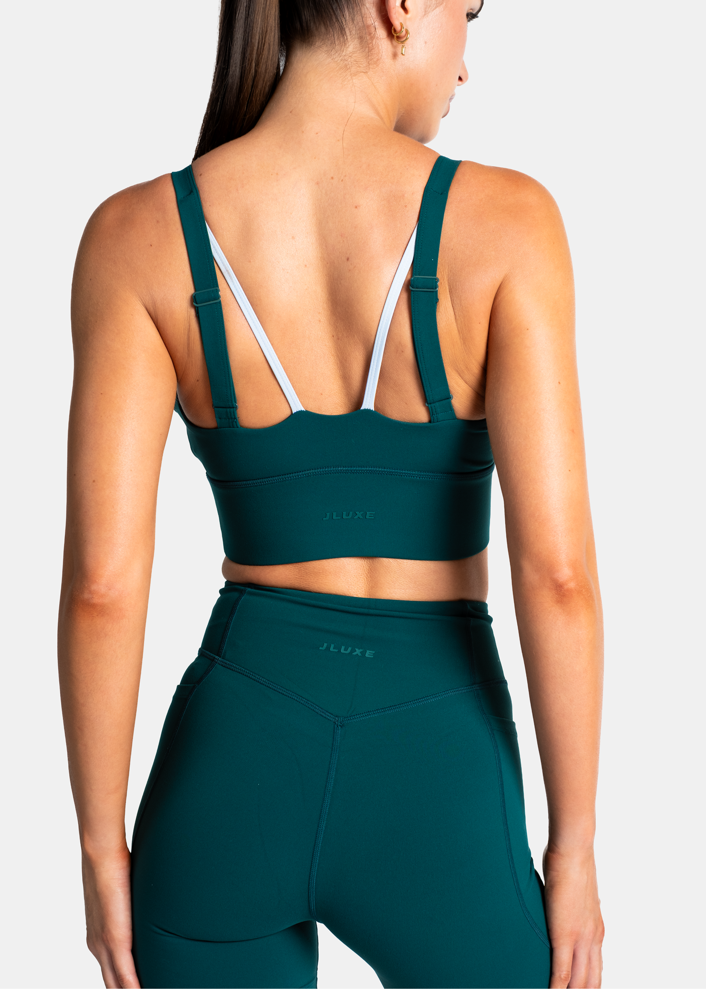 Soft Form Recycled Teal Multistrap Longline Sports Bra
