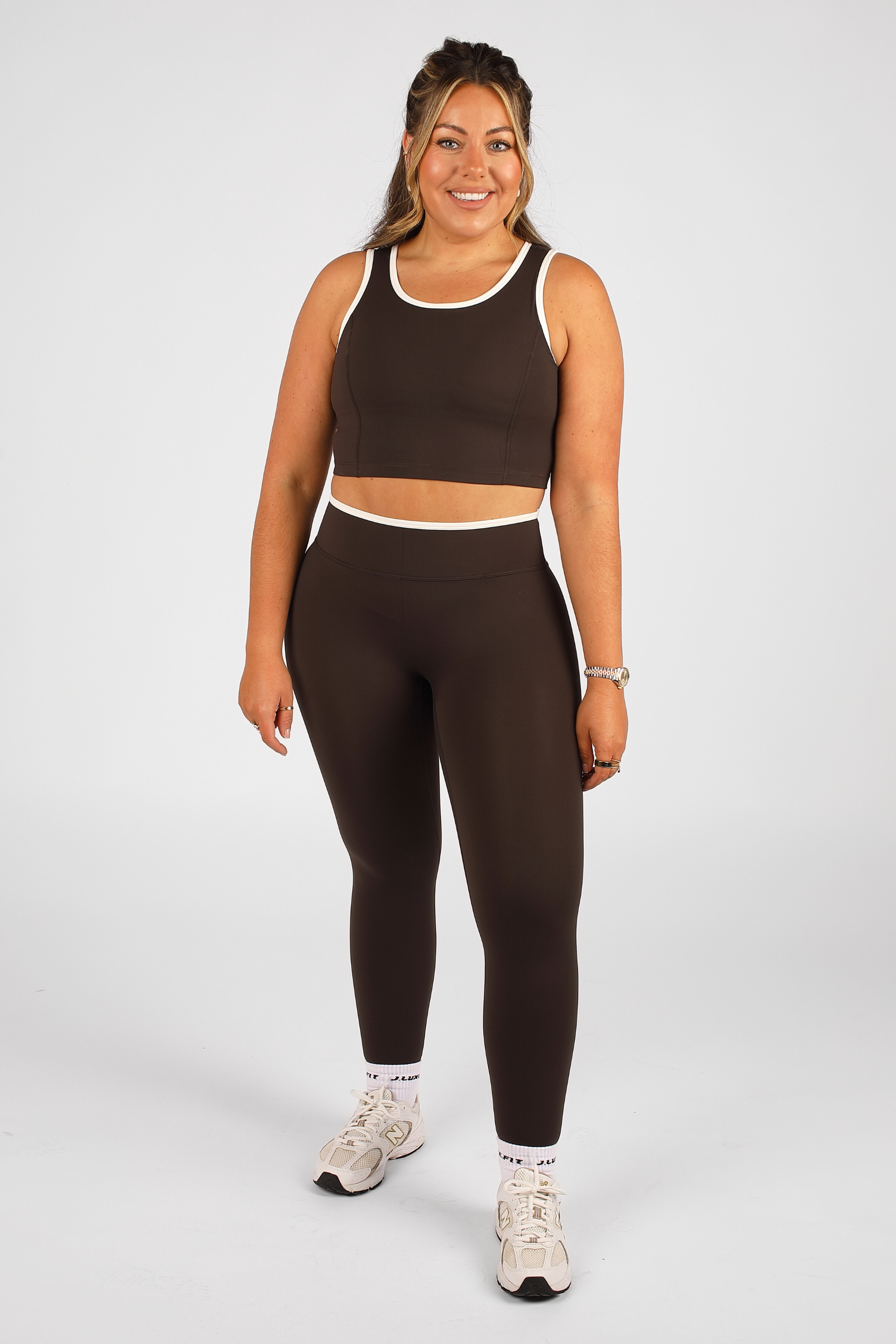 CloudLuxe Contrast Coffee Tank Sports Bra