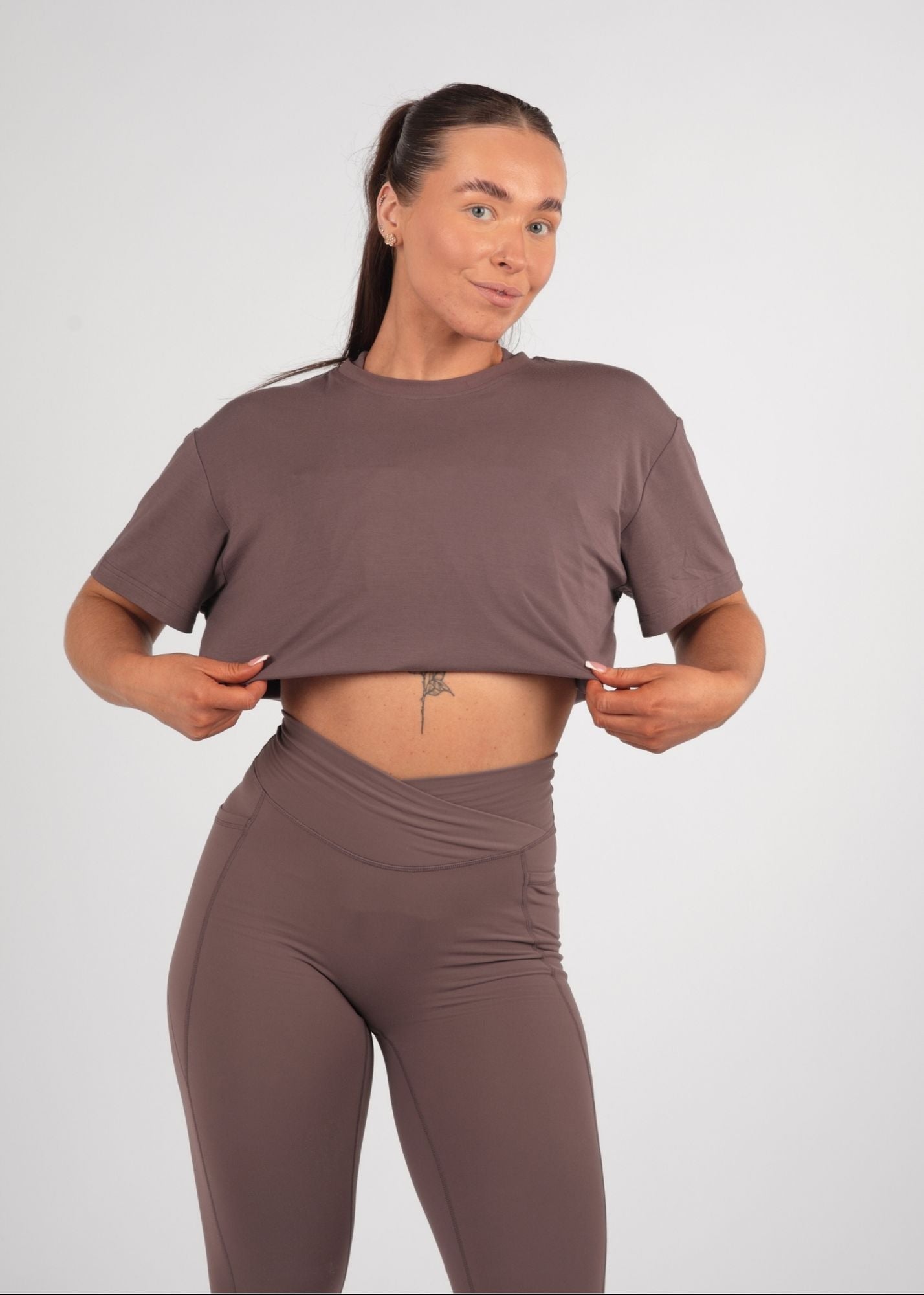 Ultra Soft Oversized Latte Multiway Tee