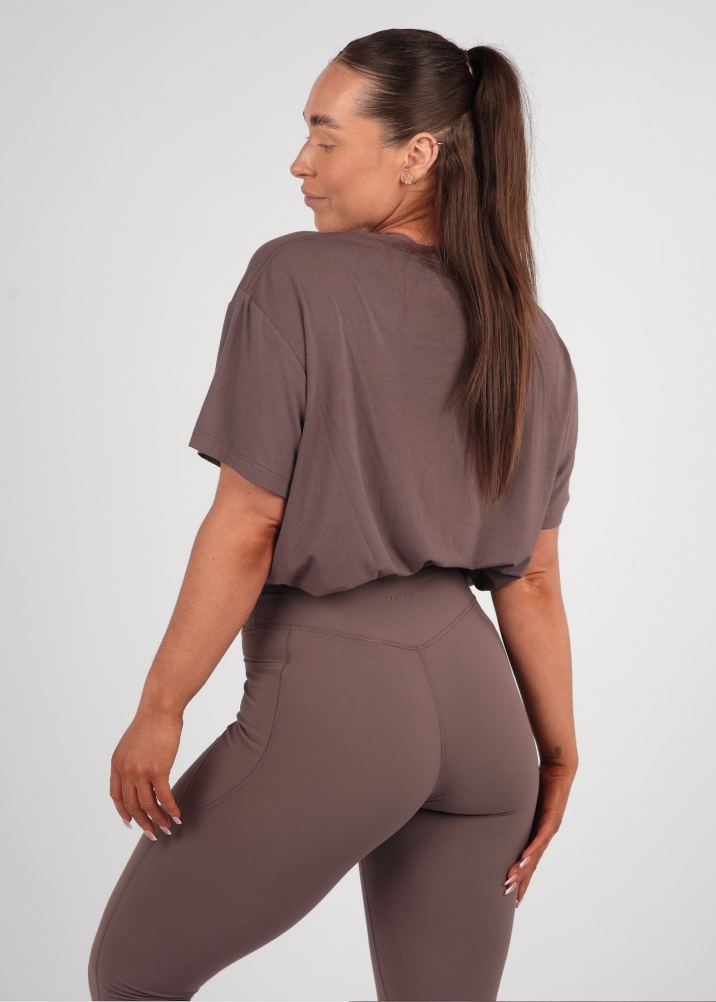 Ultra Soft Oversized Latte Multiway Tee