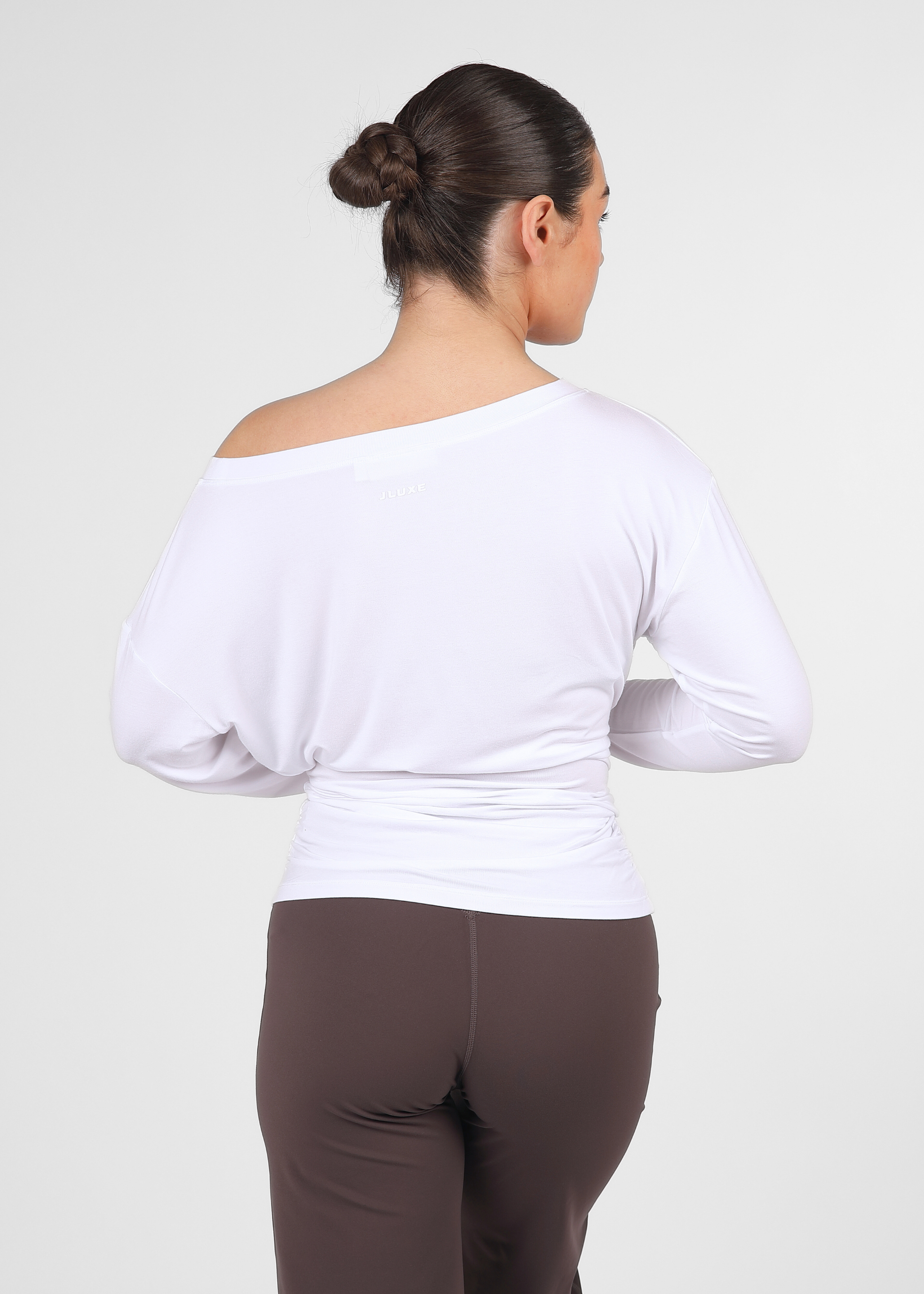 Ultra Soft White Off Shoulder Contour Top
