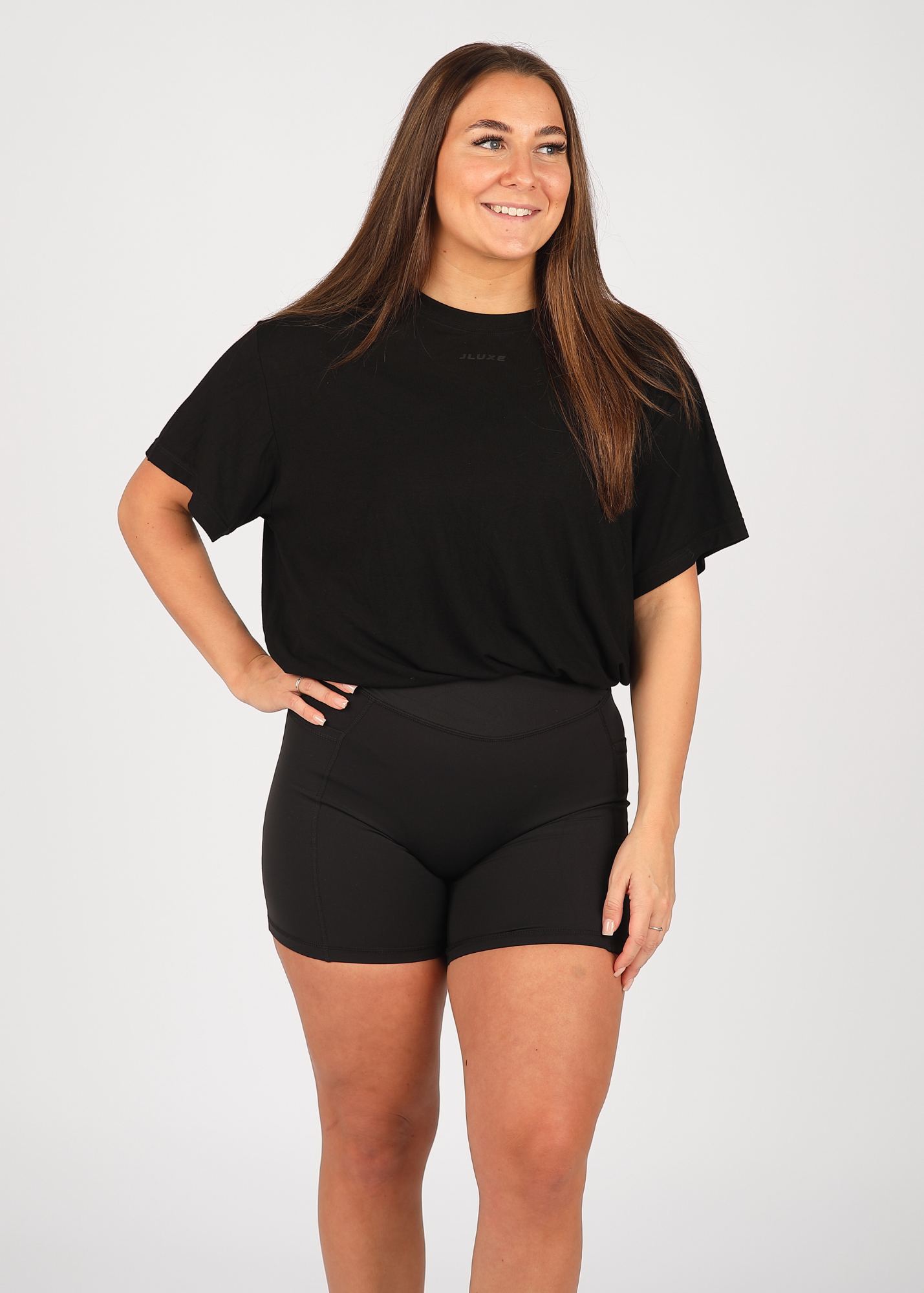 Oversized Ultra Soft Black Multiway Tee