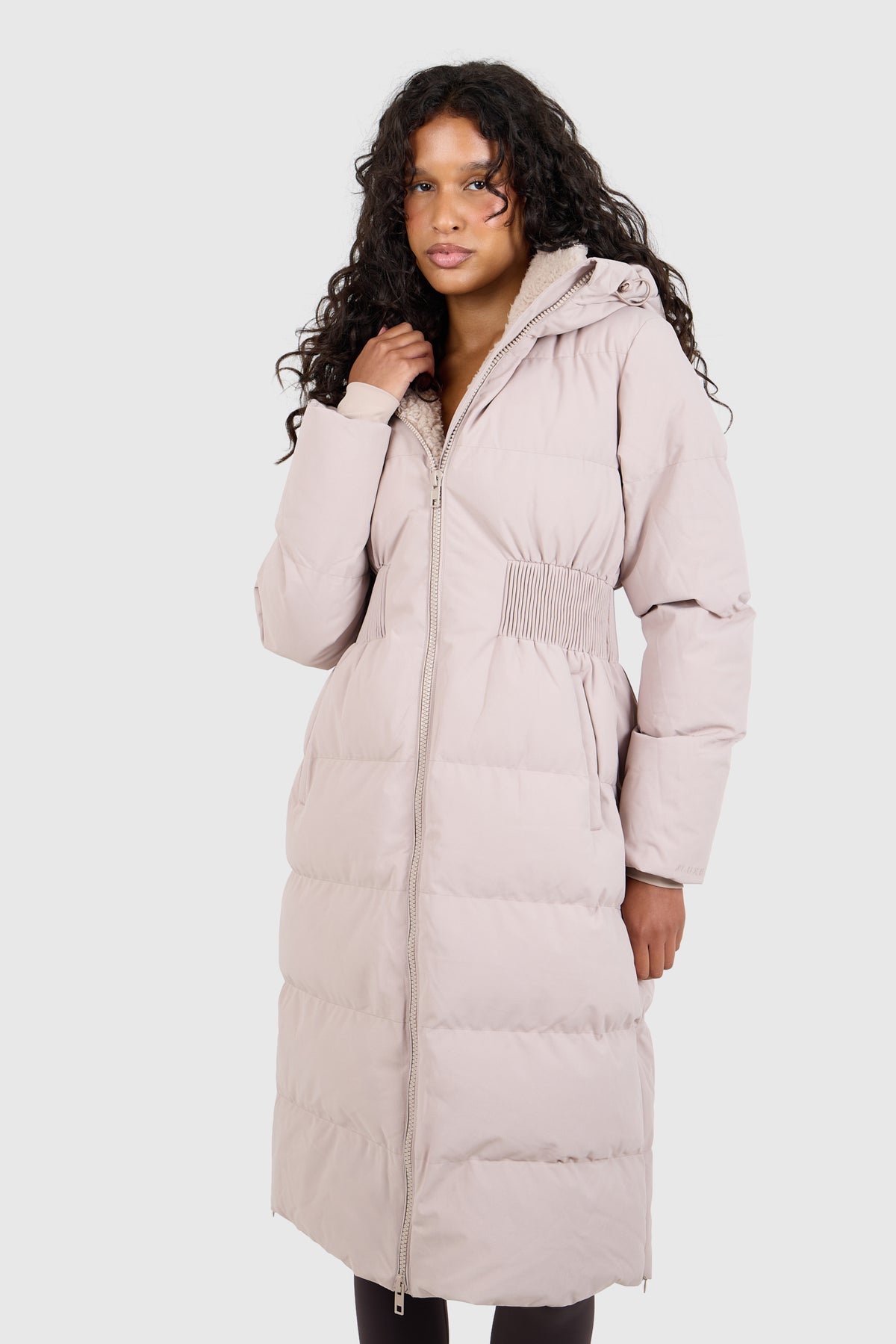 Contour Longline Fawn Puffer Coat