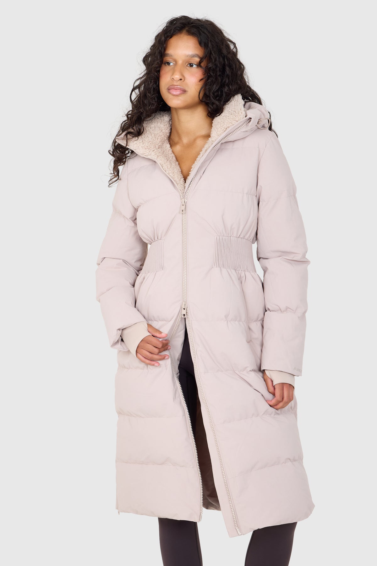 Contour Longline Fawn Puffer Coat