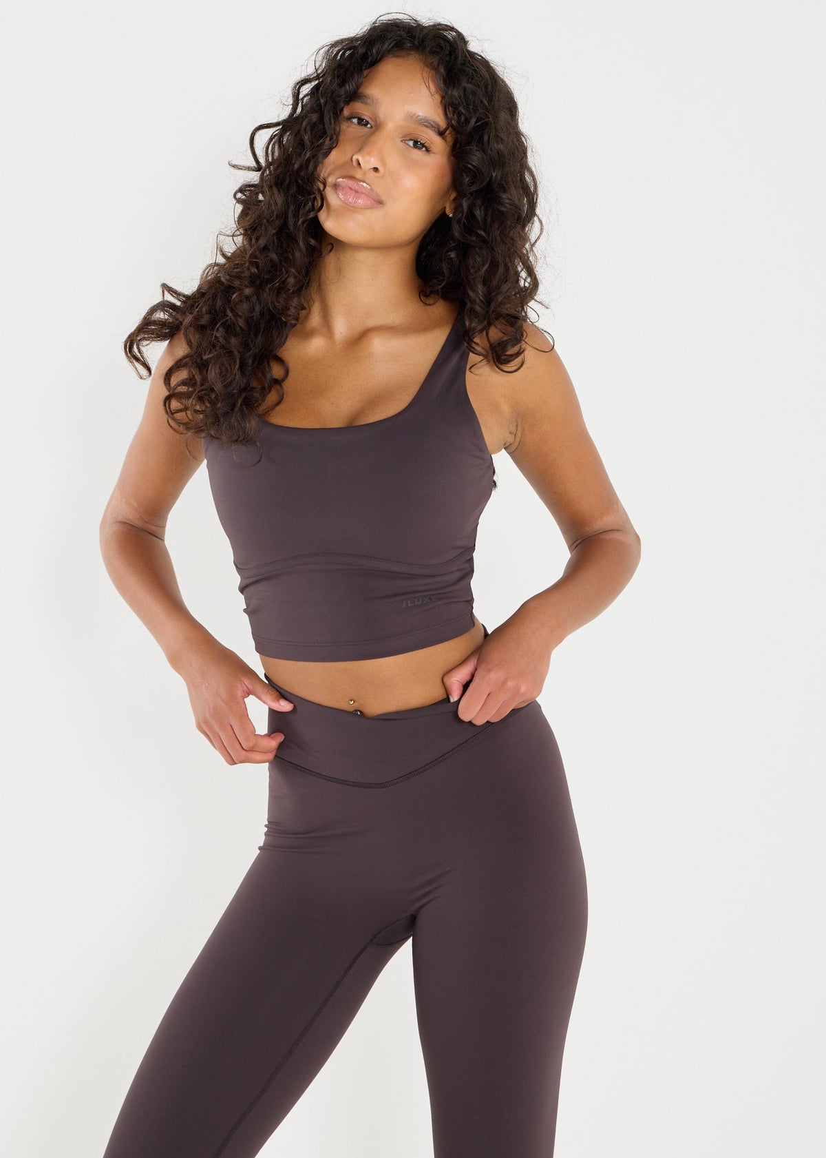 Cloud Sculpt Coffee Longline Sports Bra