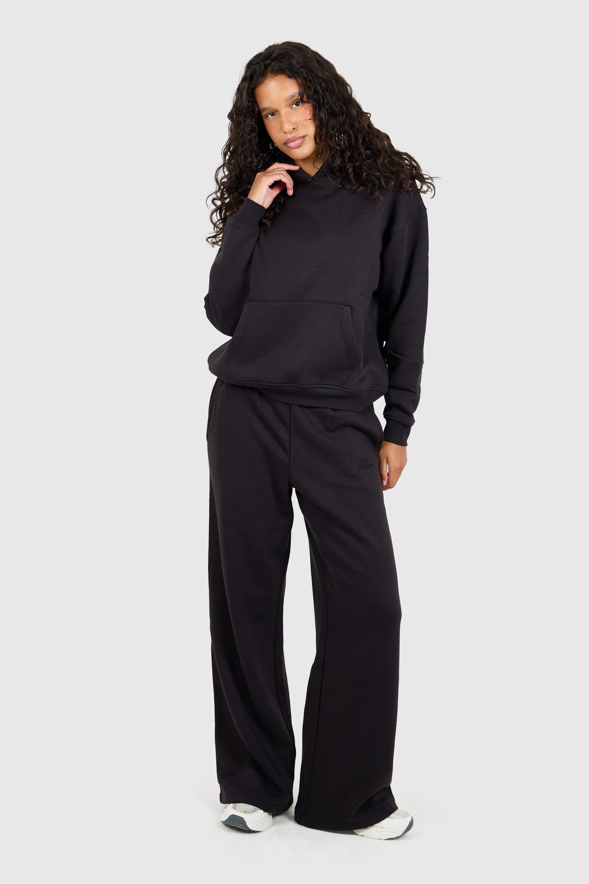 Core Charcoal Black Oversized Hoodie