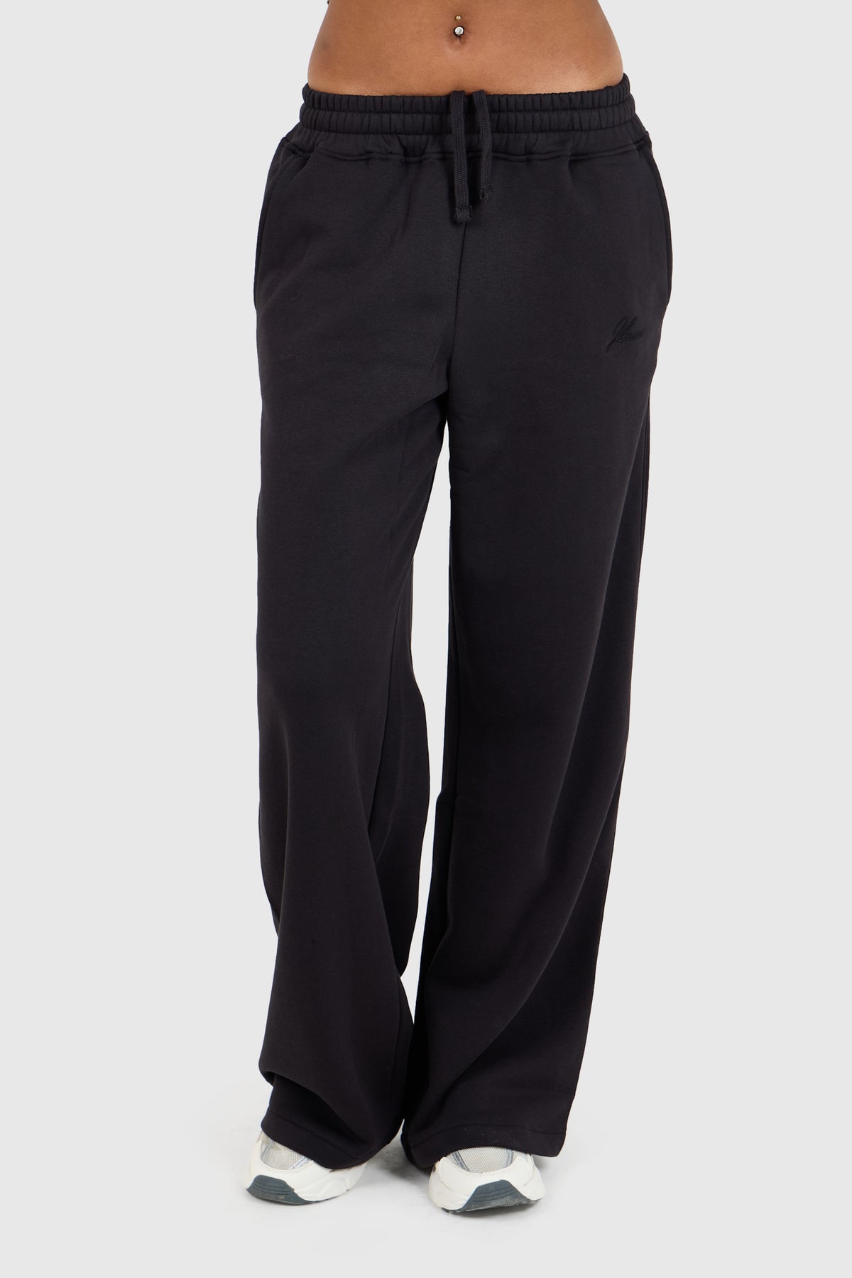 Core Charcoal Black Wide Leg Jogger