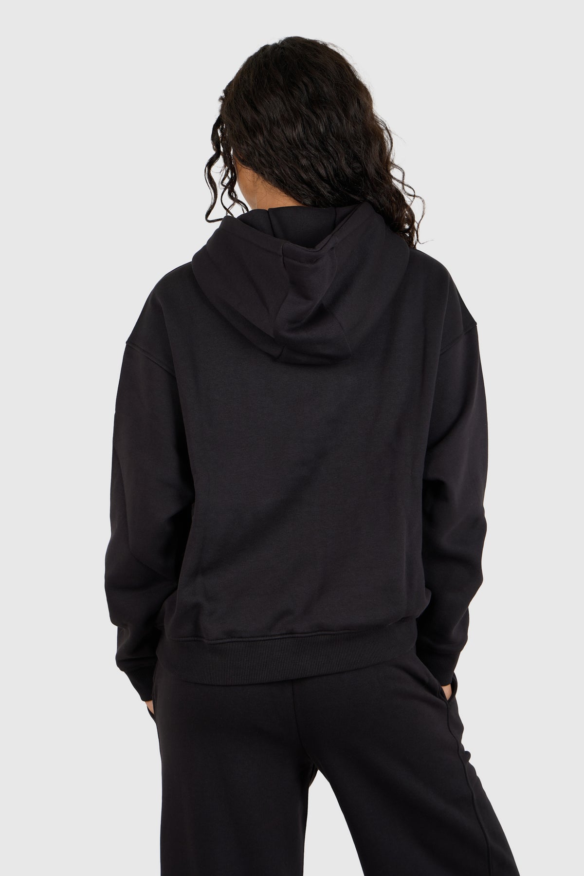 Core Charcoal Black Oversized Hoodie