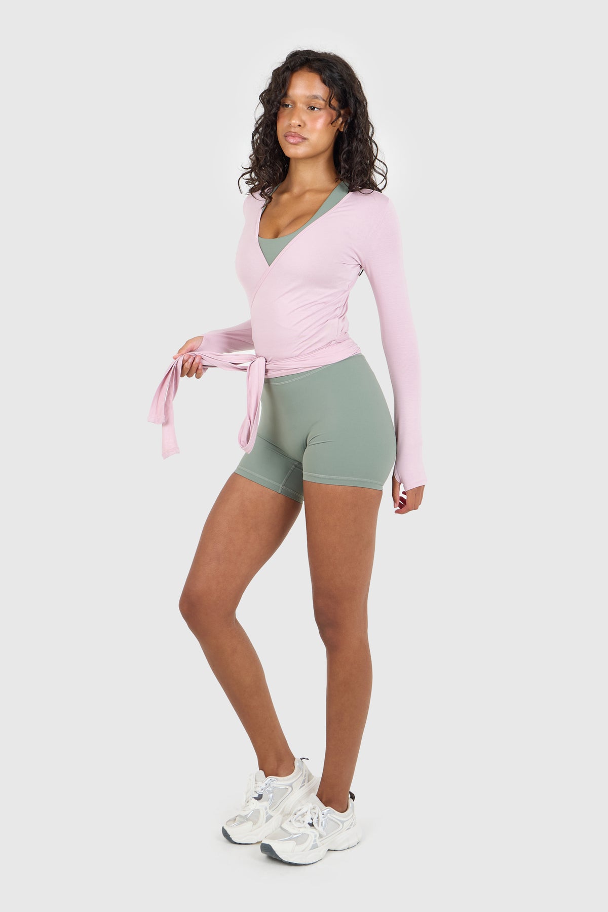 Ultra Soft Blush Pink Ballet Wrap Top