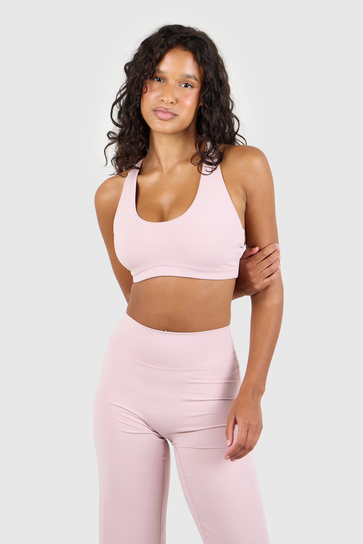 Cloud Sculpt Crossover Blush Pink Strap Bra