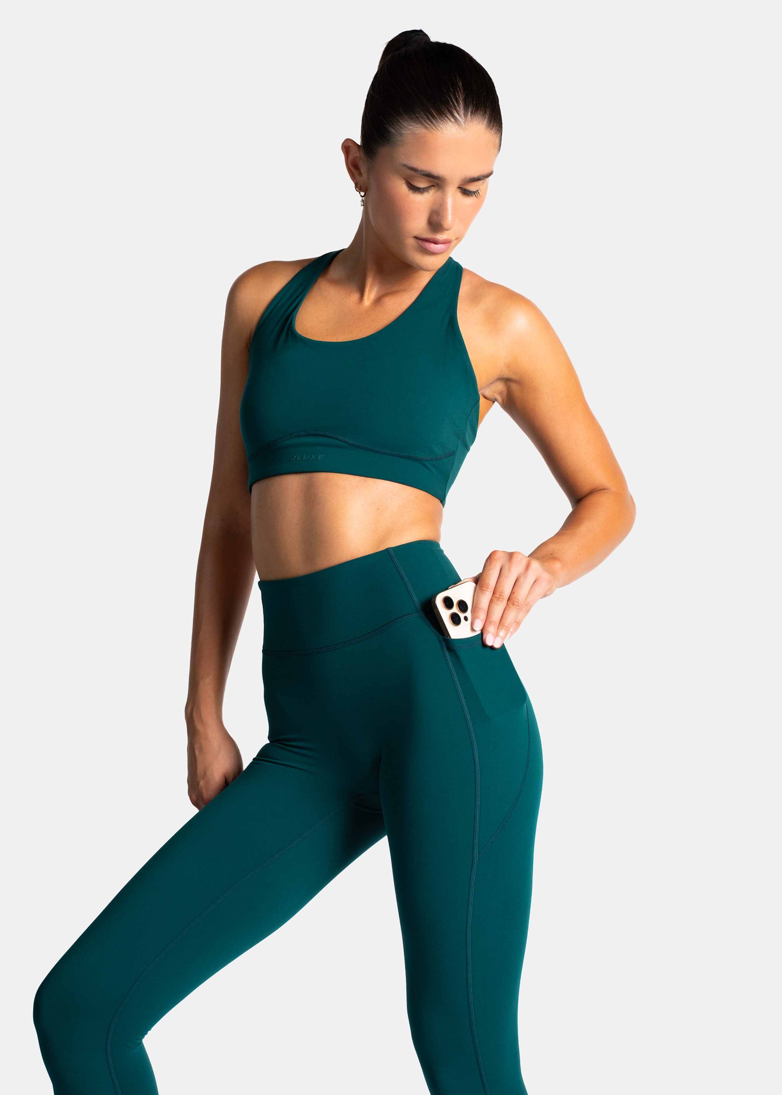 Soft Form Recycled Hybrid Teal Pocket Legging