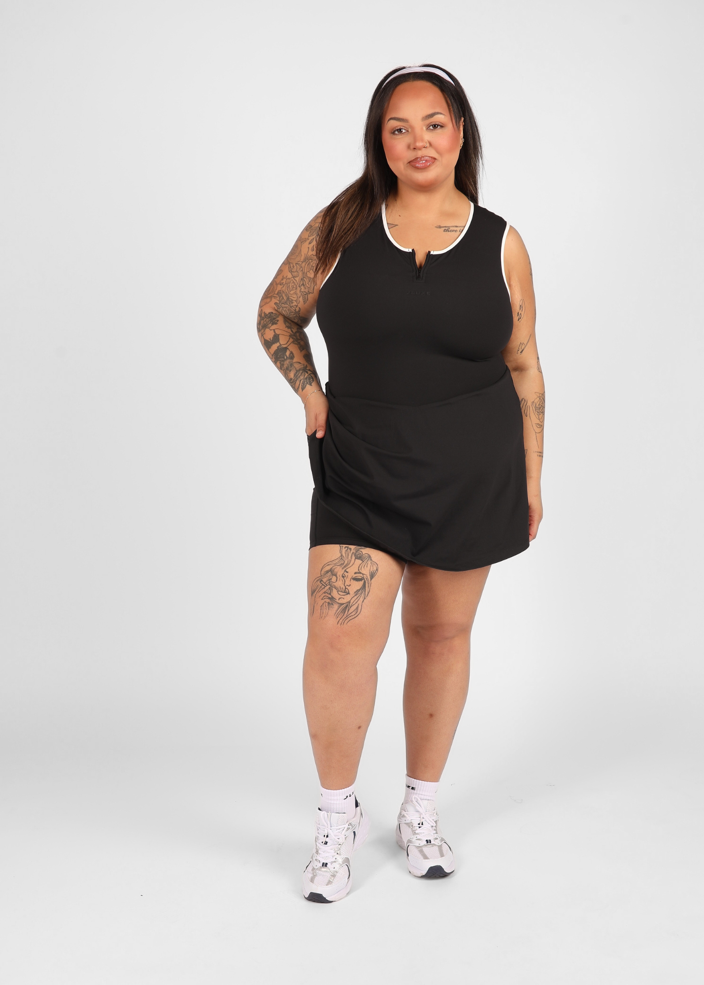 FormLuxe Black Racquet Sport Dress