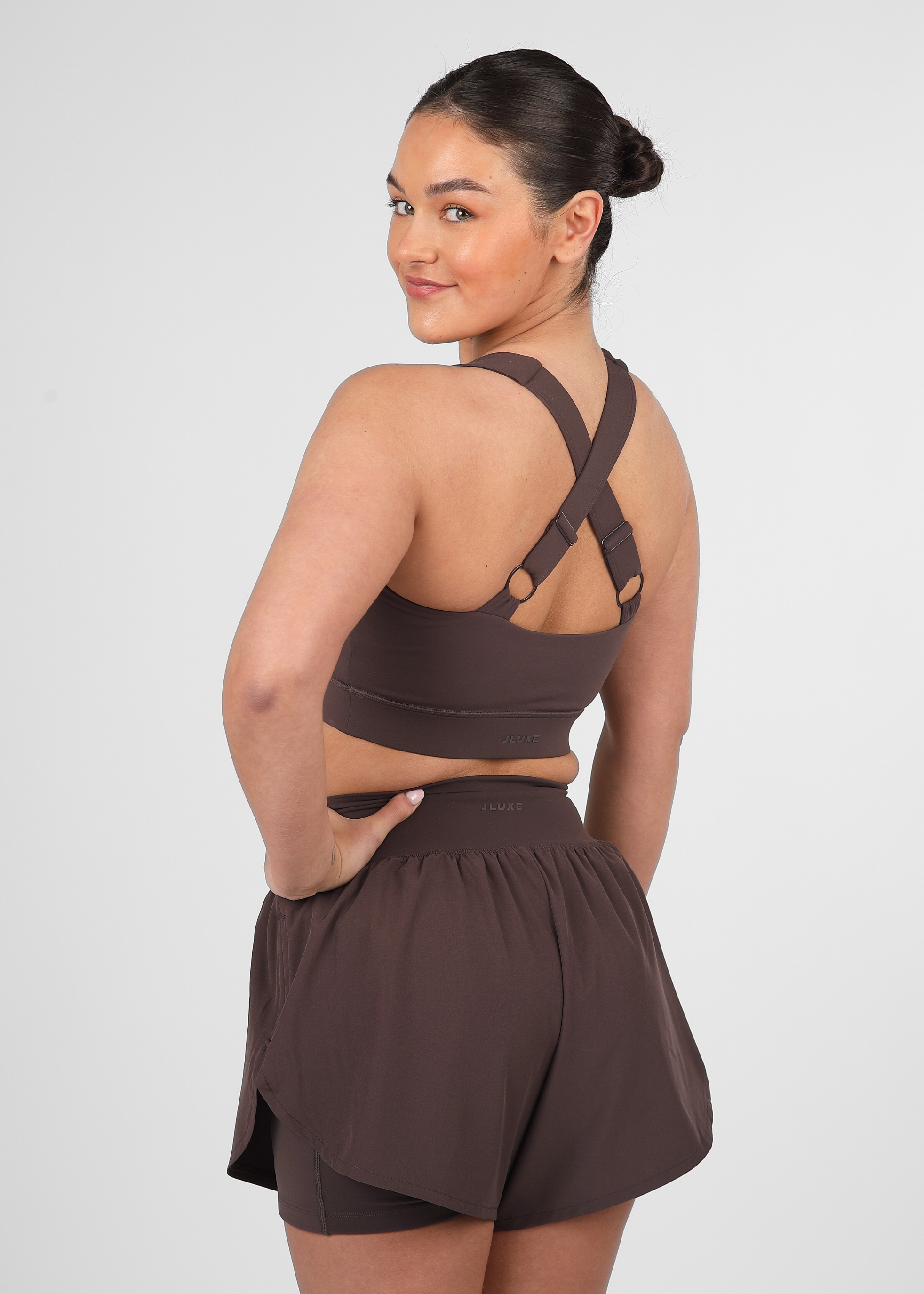 Soft Form Recycled Mocha Adjustable Strap Sports Bra
