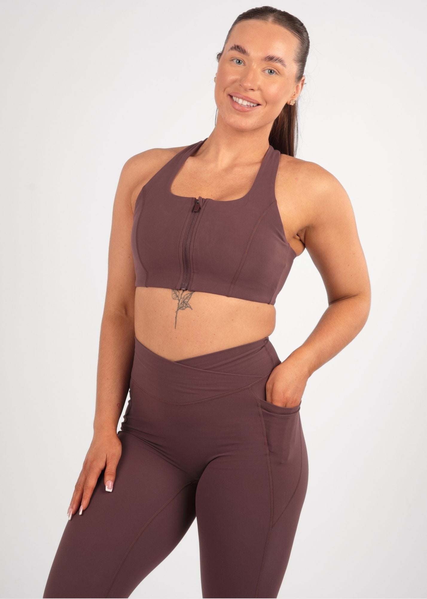 Soft Form Recycled Huckleberry Zip Bra