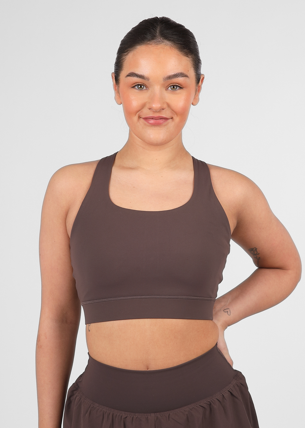 Soft Form Recycled Mocha Adjustable Strap Sports Bra