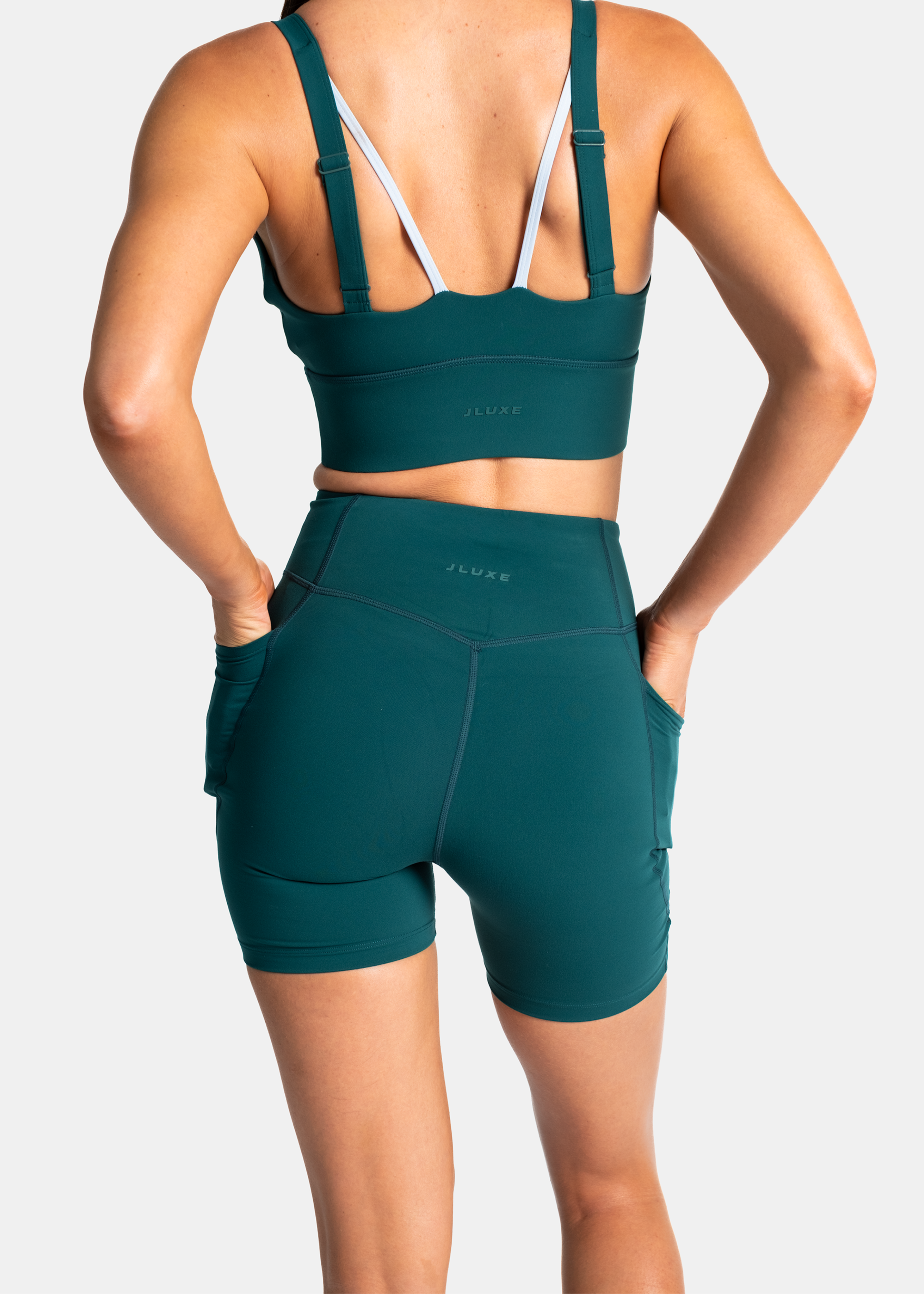 Soft Form Recycled Hybrid Teal Pocket Cycling Short