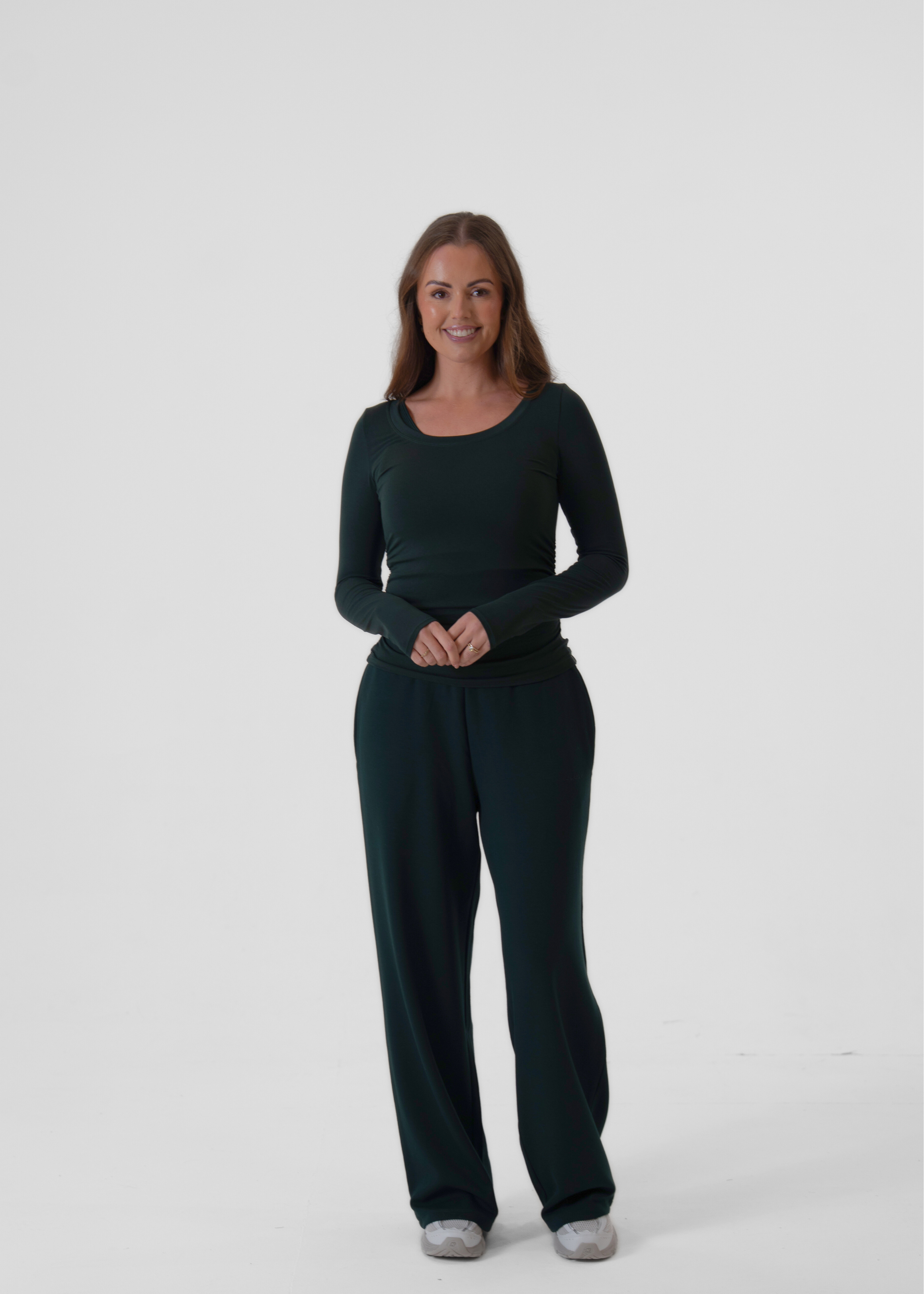 Soft Luxe Forest Wide Leg Trouser