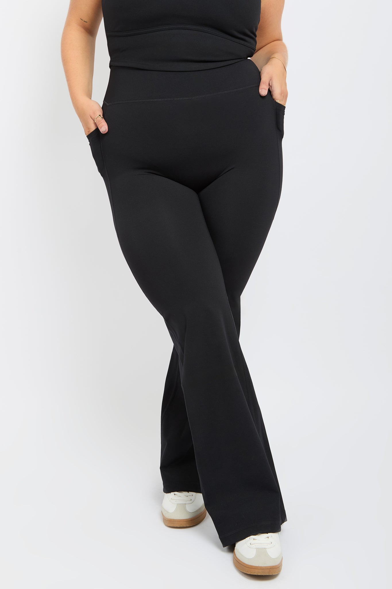CloudLuxe Core Black Pocket Flares
