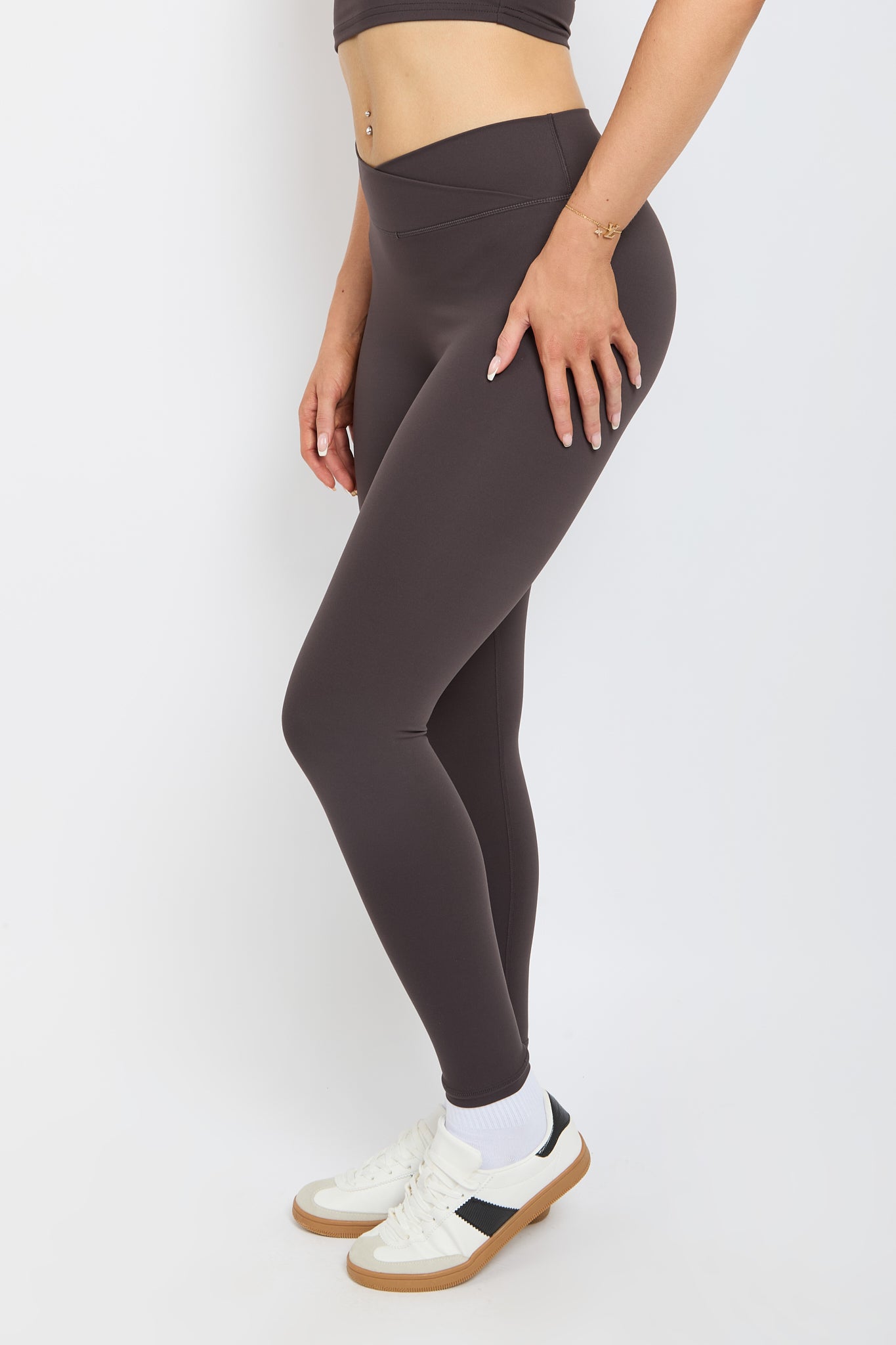 CloudLuxe Core Wrap Coffee Essential Legging
