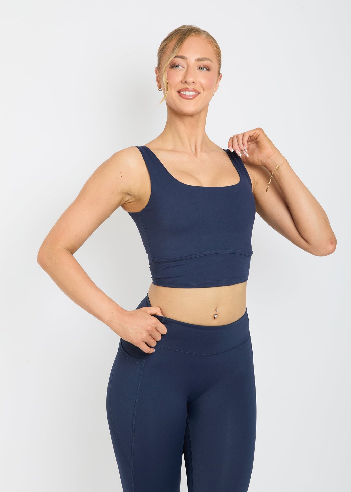 CloudLuxe Core Navy Longline Sports Bra