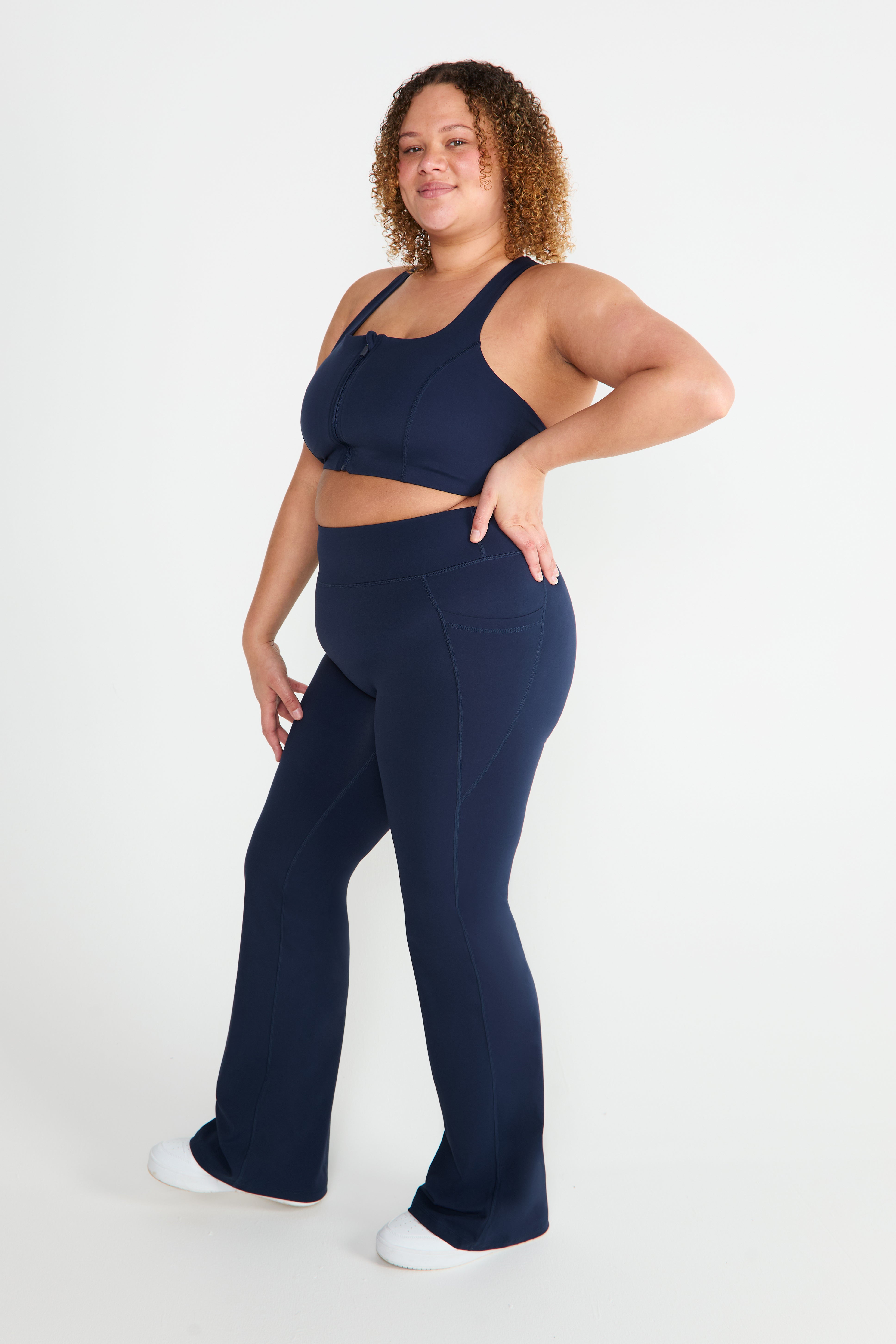 CloudLuxe Navy Pocket Flares