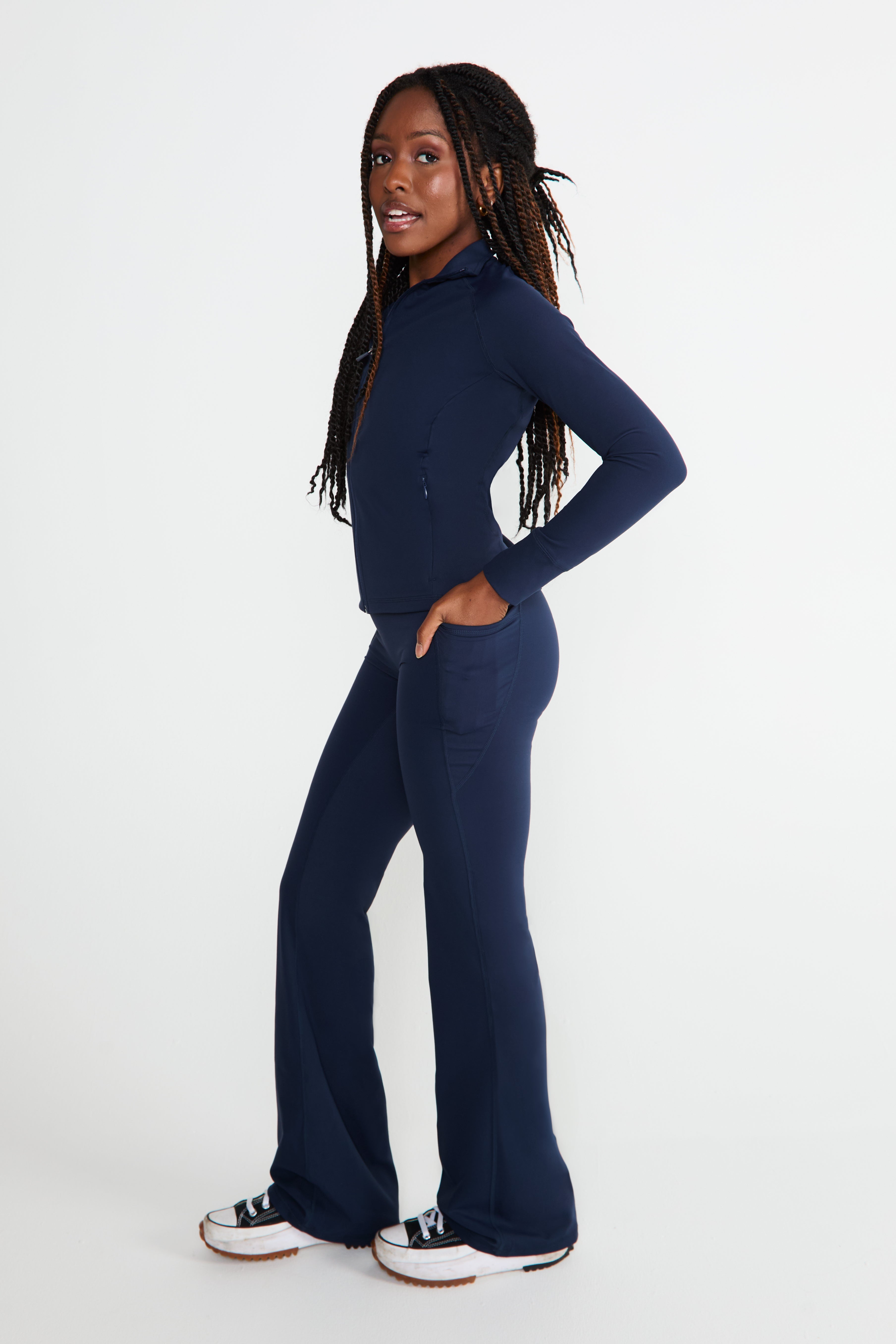 CloudLuxe Navy Pocket Flares