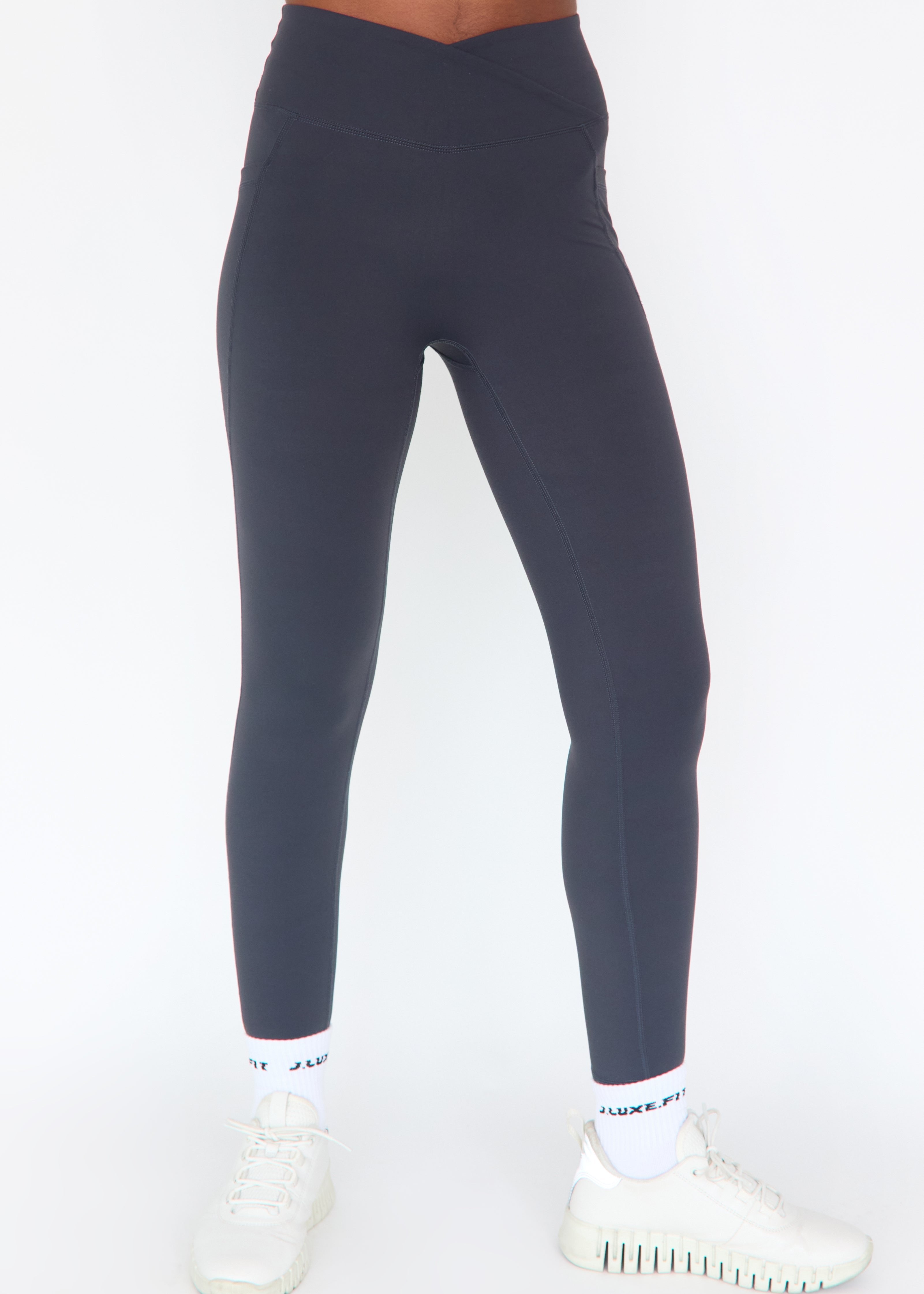 CloudLuxe Wrap Pocket Charcoal Leggings