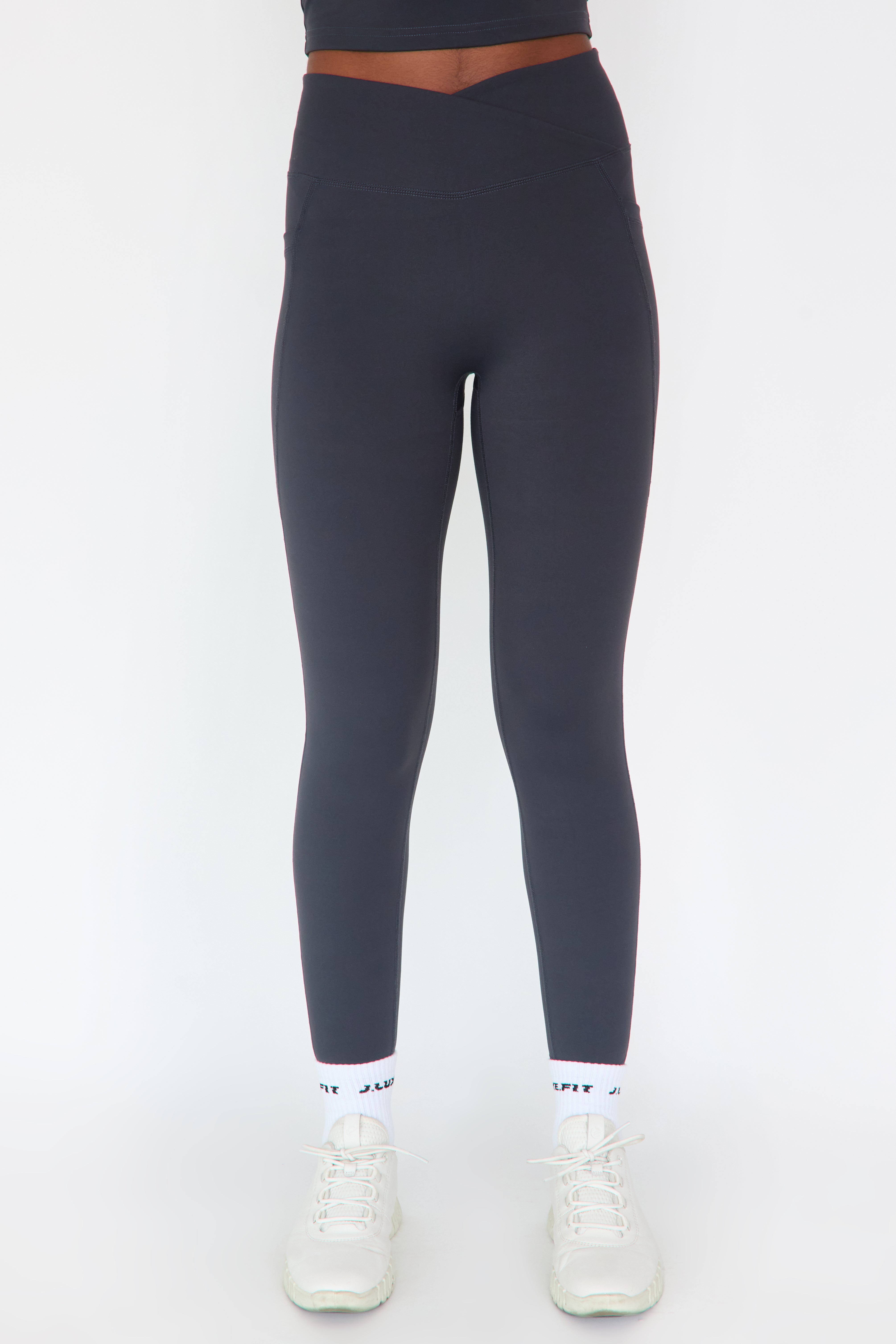 CloudLuxe Wrap Pocket Charcoal Leggings