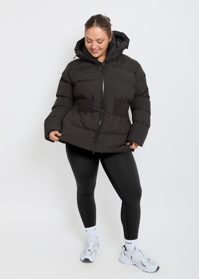 Contour Short Black Puffer Coat