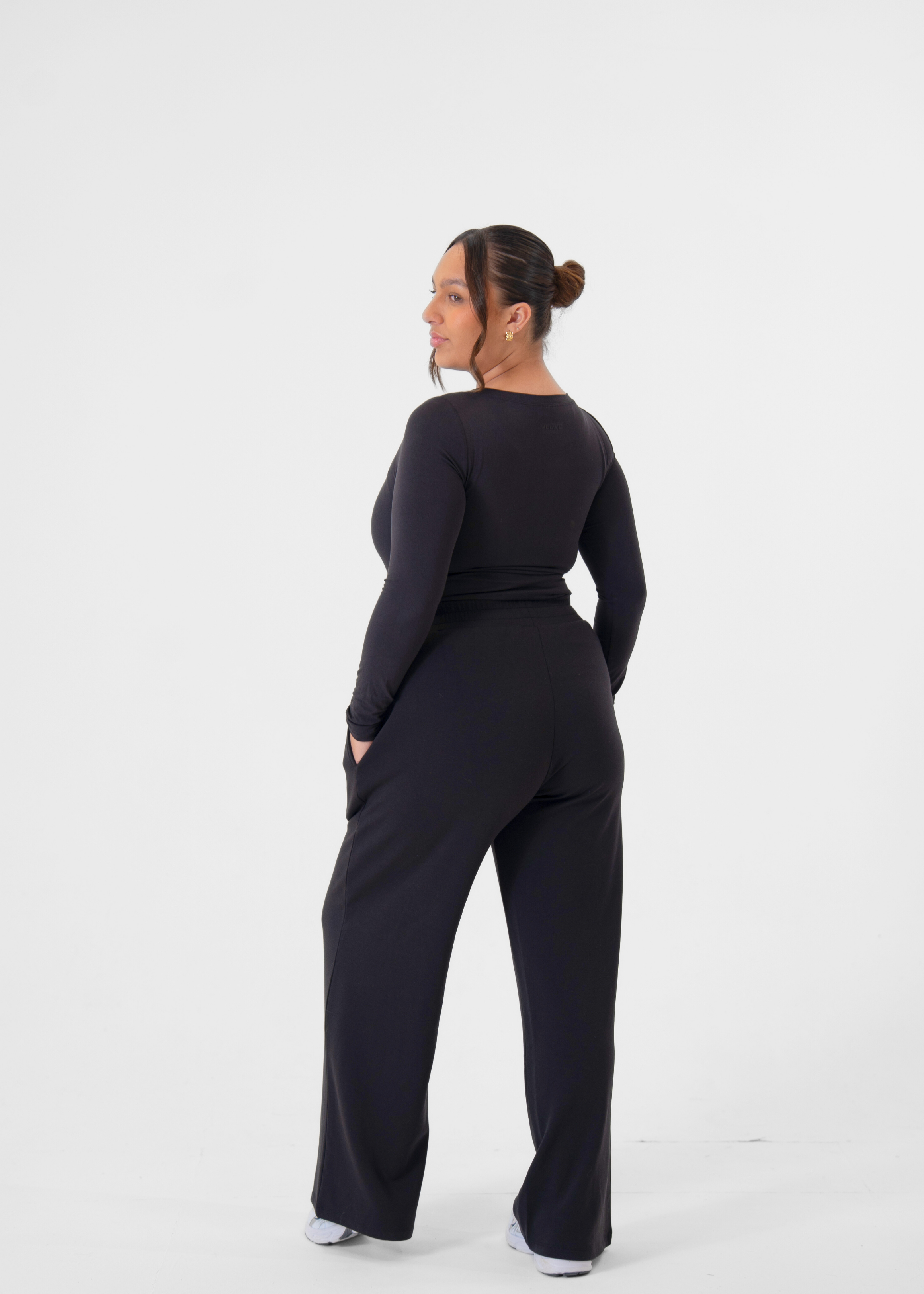 Soft Luxe Charcoal Wide Leg Trouser