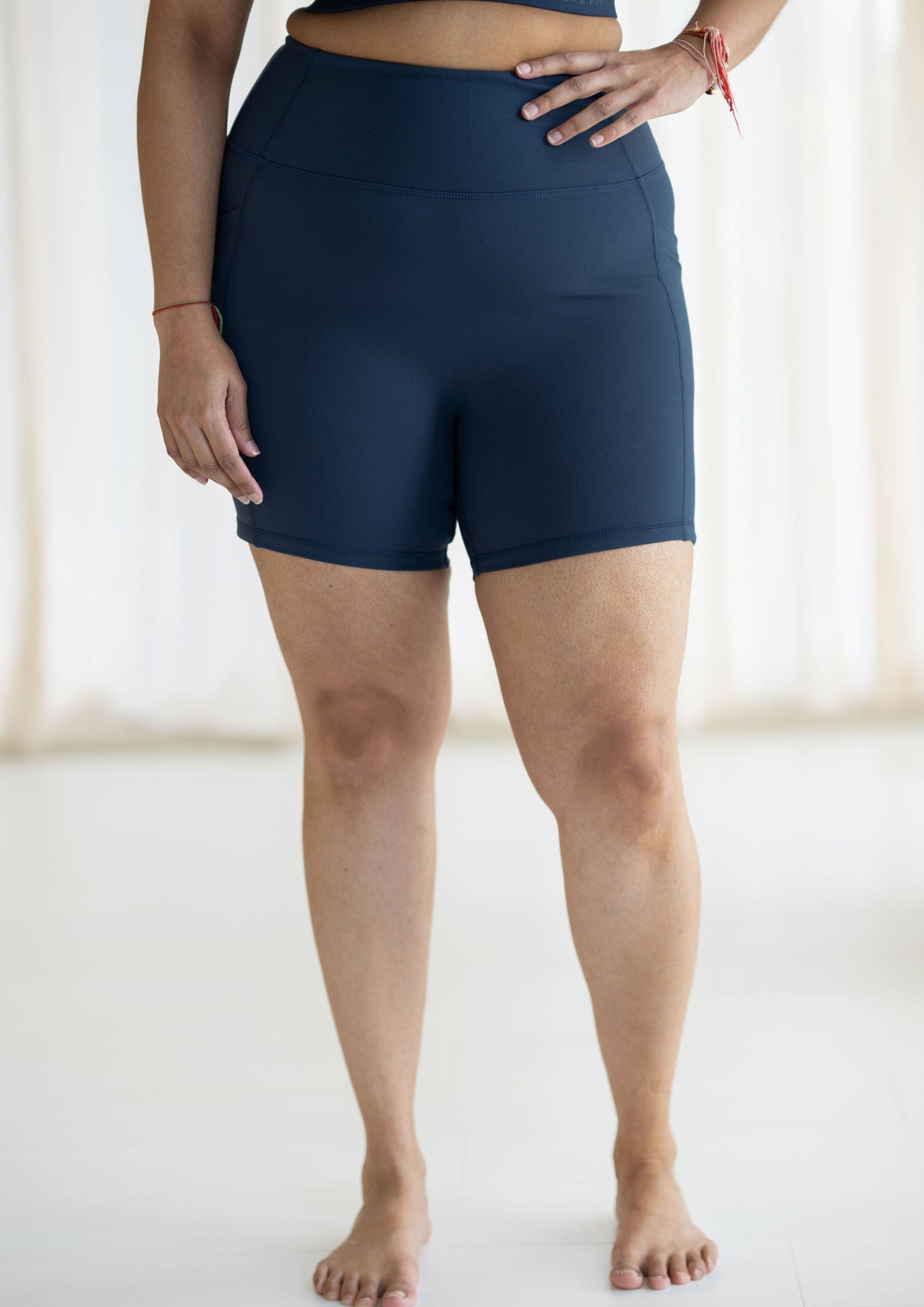 Core High Waisted Midnight Shorts With Pockets - J.LUXE.FIT