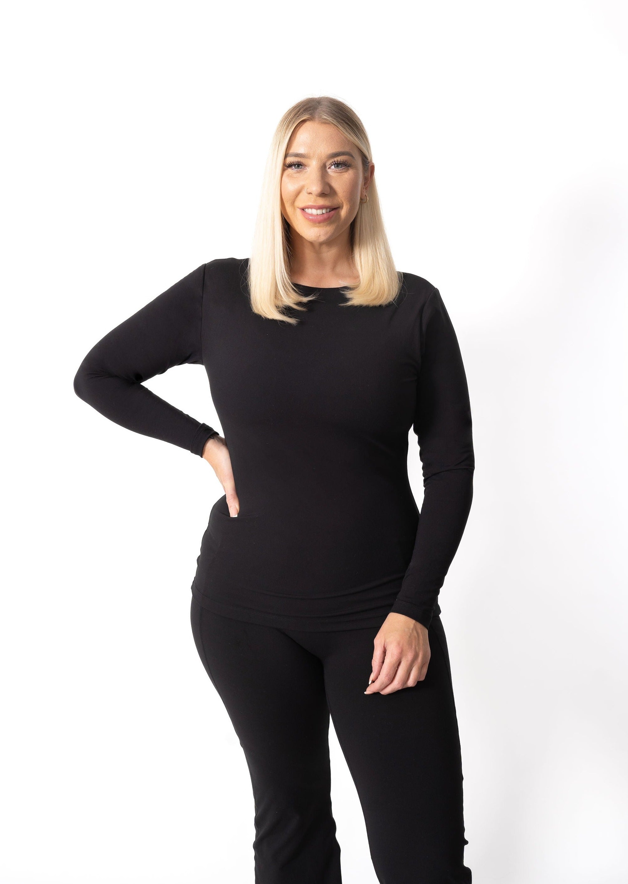 Basics Reversible Long Sleeve Top - J.LUXE.FIT